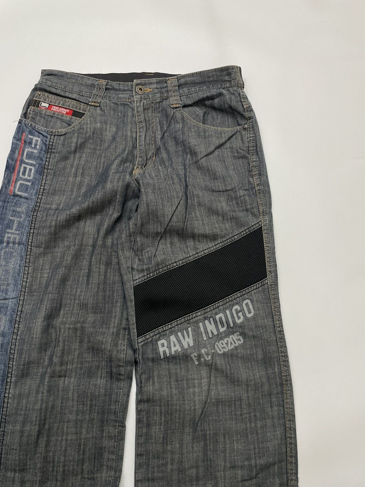 Fubu Y2k Baggy fubu poem denim pants Size US 31 - 3 Thumbnail