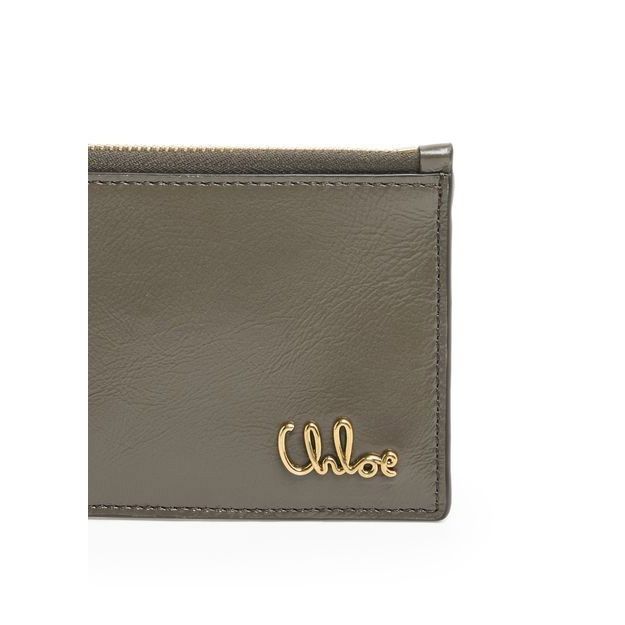 Chloe Chloe Iconic Flannel Gray Shiny Leather Wallet New & Authent Size ONE SIZE - 4 Thumbnail