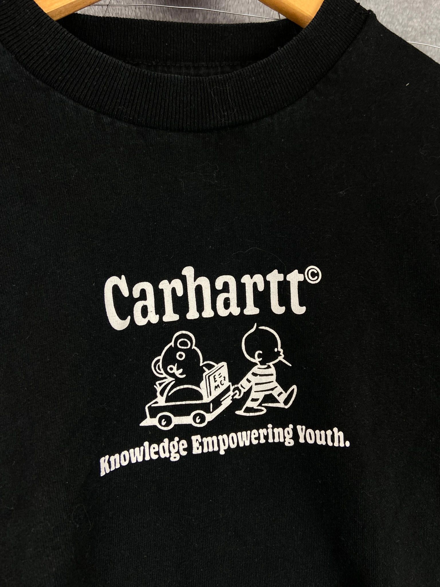 Carhartt Carhartt Black Tee Knowledge Empowering Youth Streetwear Size US S / EU 44-46 / 1 - 2 Thumbnail