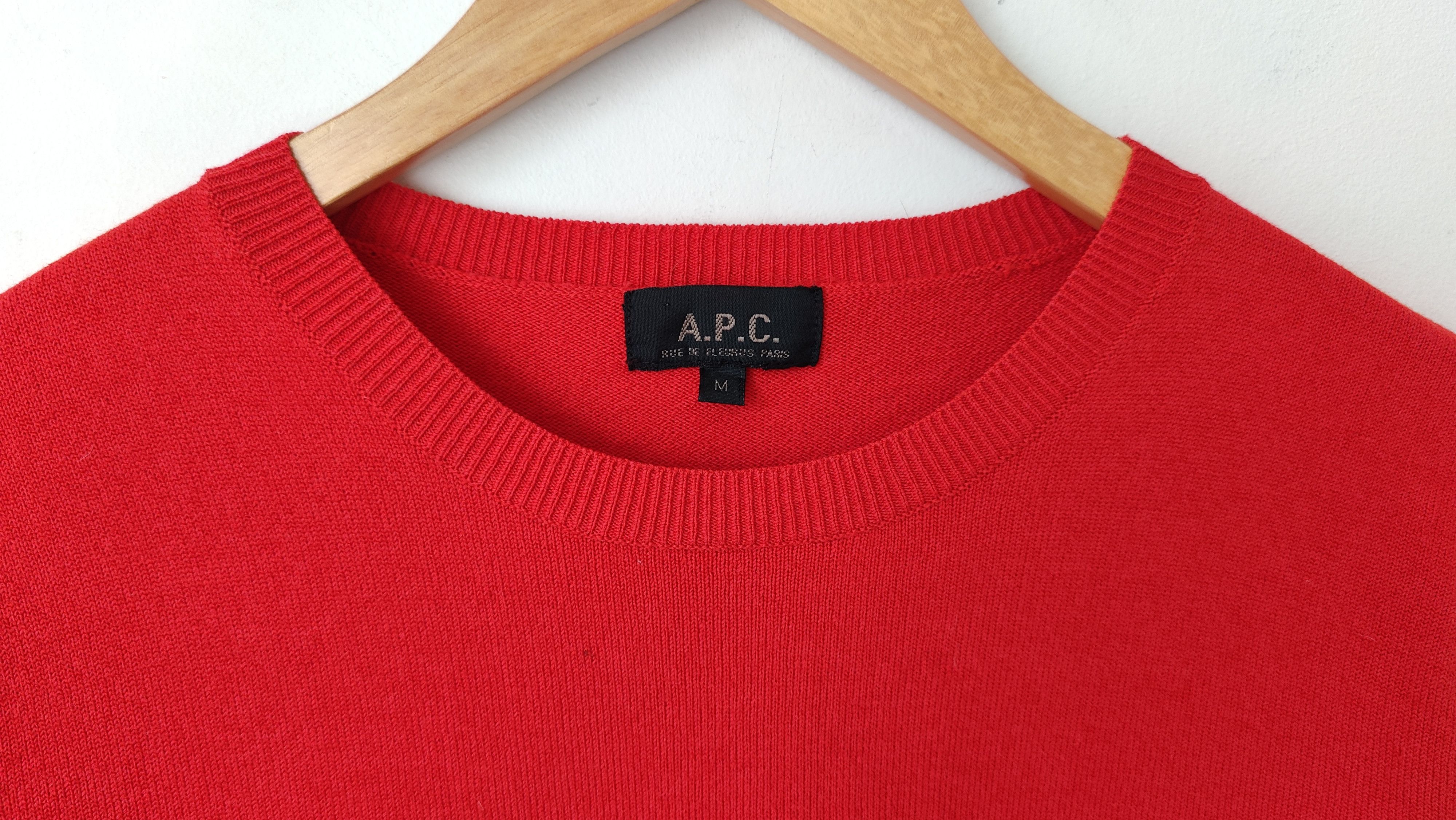A.P.C. APC Japan Merino Wool Red Knitted Sweater Size US M / EU 48-50 / 2 - 3 Thumbnail