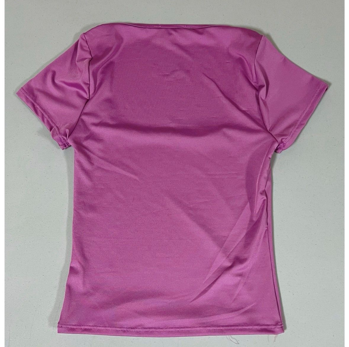 Japanese Brand Purple Square-Neck Short Sleeve Shirt Top Tee Blouse XS 🔮✨ Size XS / US 0-2 / IT 36-38 - 3 Thumbnail