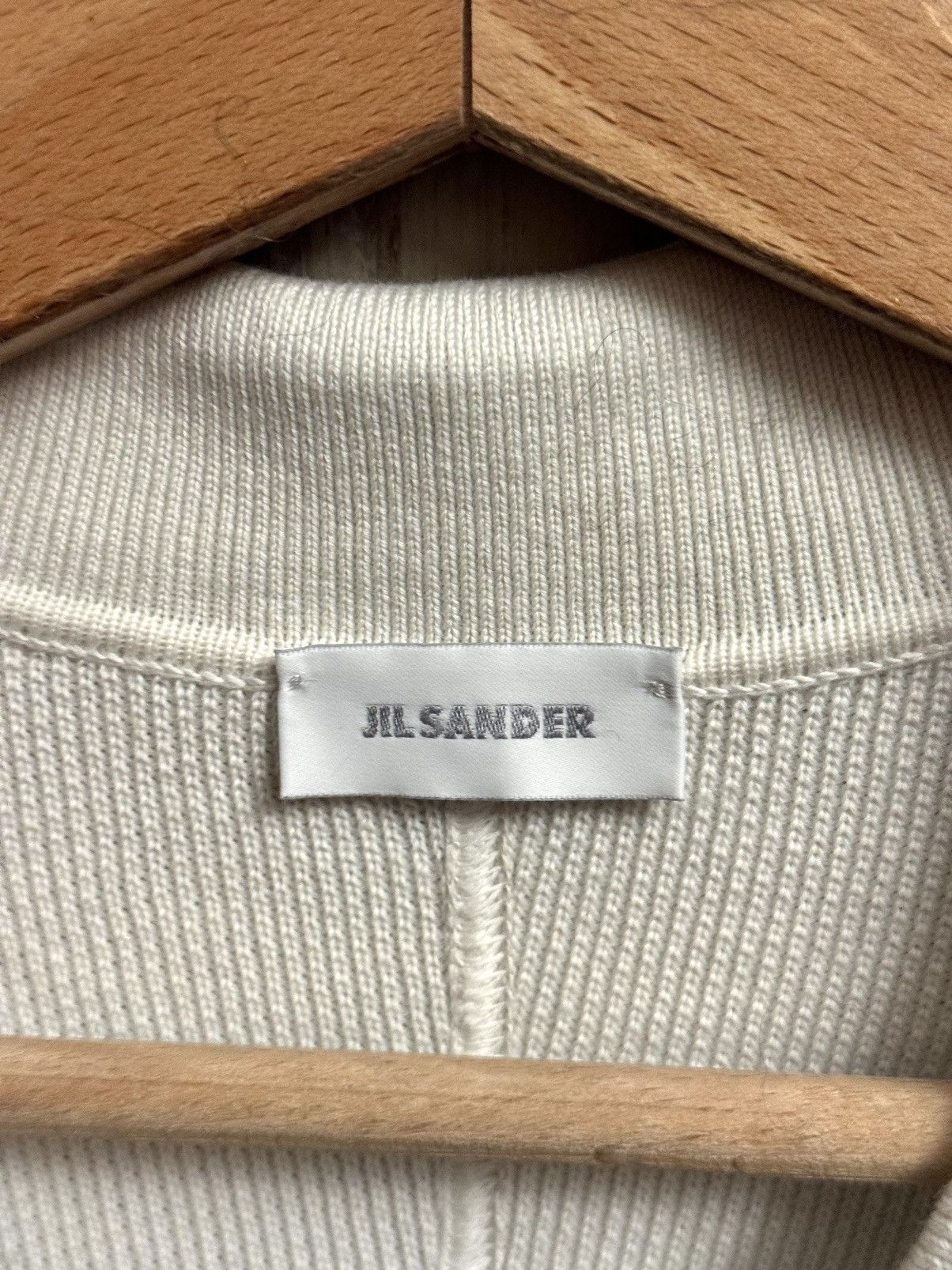Jil Sander × Raf Simons jil sander raf simons knit jacket off white 48 slim Size US M / EU 48-50 / 2 - 2 Thumbnail