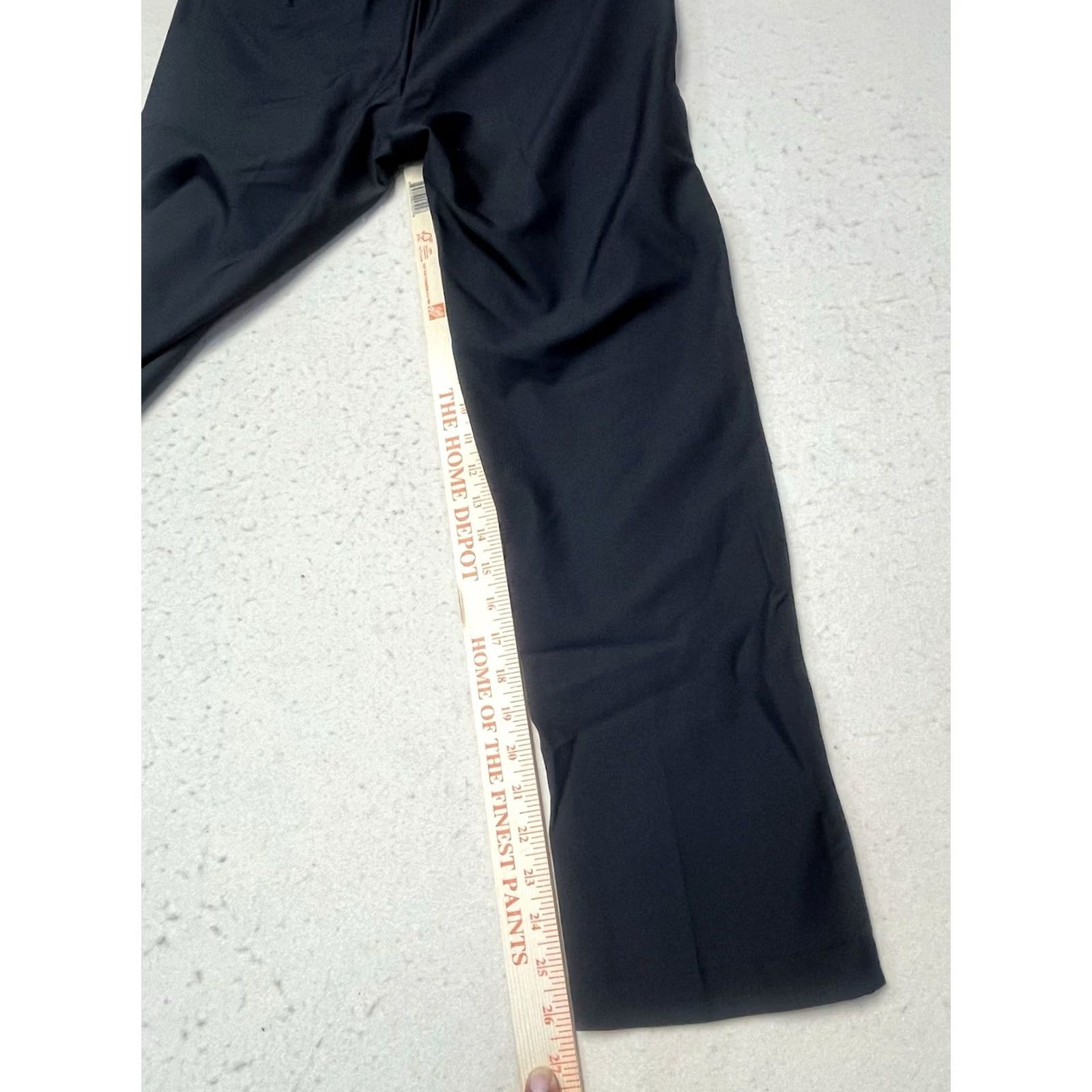 Vintage Greg Norman Men's Pants Classic Fit Black 32x29 Flat Front Stretch Pocket 2 Front Slit 2 Back Button Closure Casual Modern Style Size US 32 / EU 48 - 5 Thumbnail