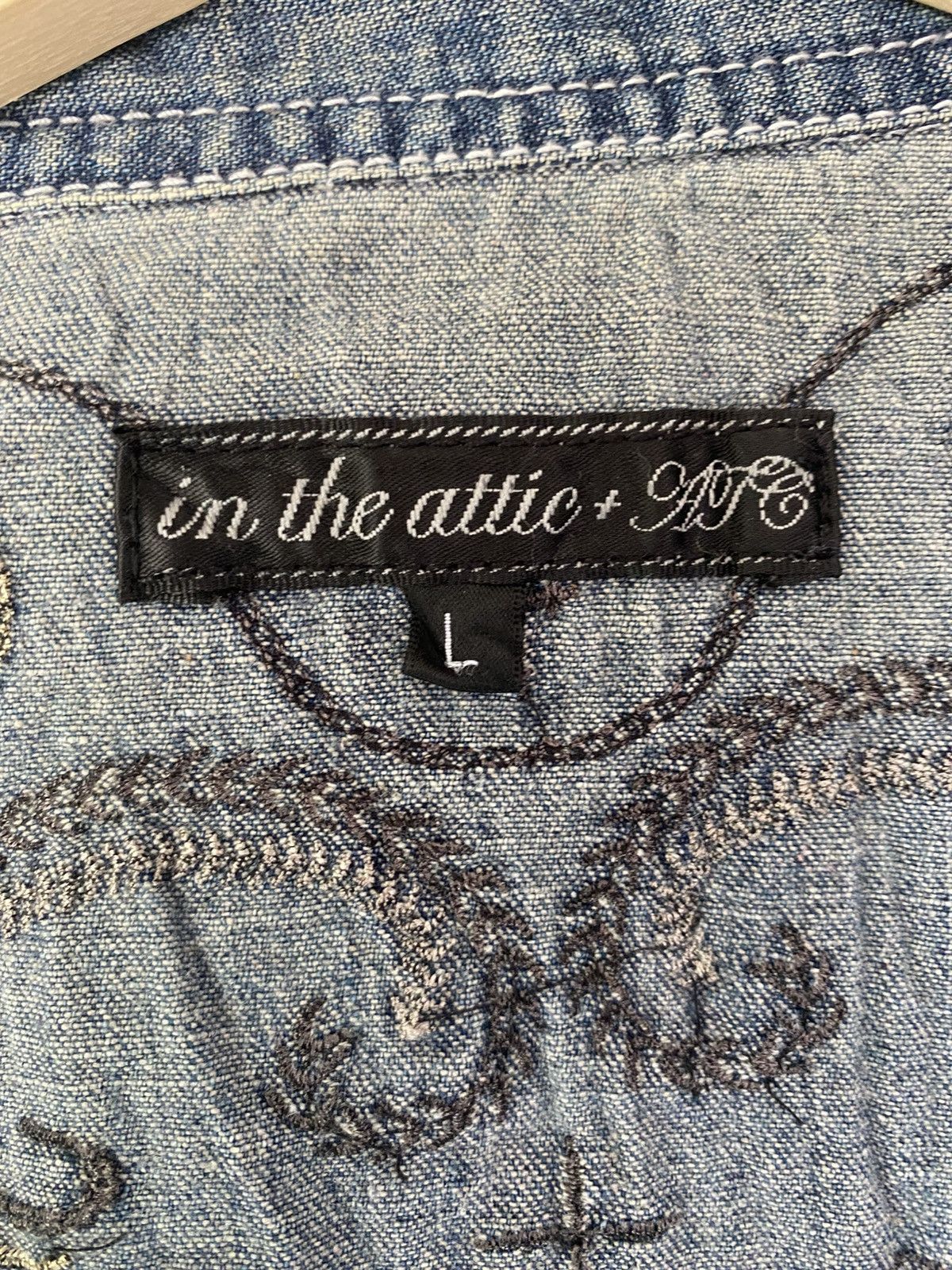 If Only Was True × In The Attic Rare IN THE ATTIC Pearl Snap Button Denim Shirt Size US L / EU 52-54 / 3 - 16 Thumbnail