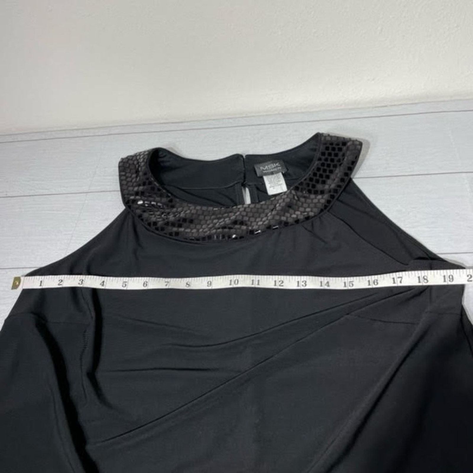 Other MSK Black Embellished Halter Cocktail Evening Dress 1X NWT Size XXL / US 16-18 / IT 52-54 - 5 Thumbnail