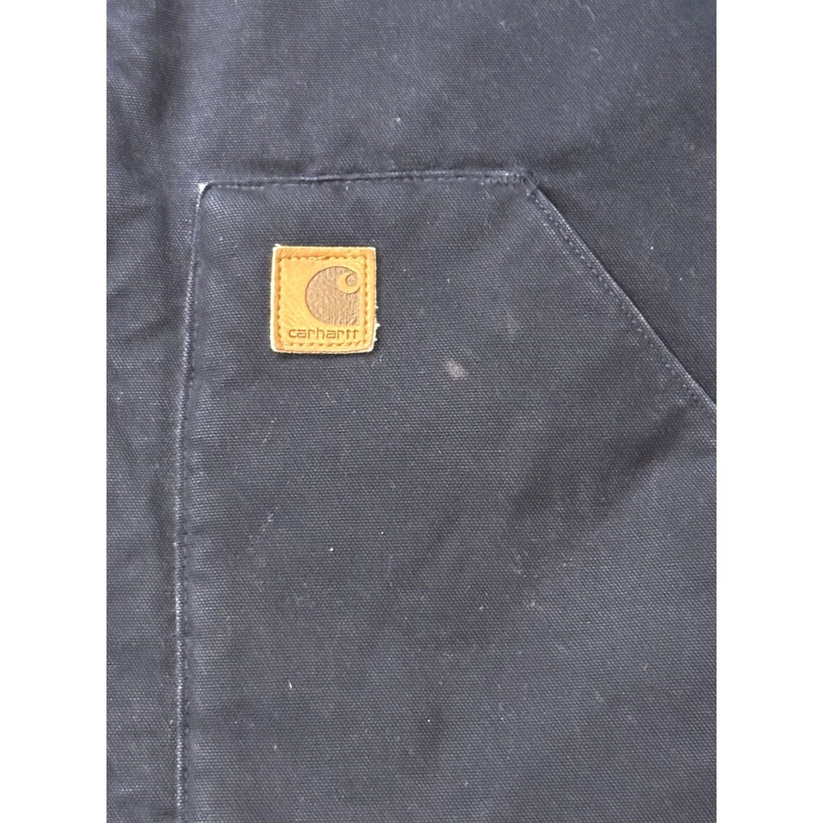 Carhartt VINTAGE Carhartt Quilt-Lined Work Vest 2XLT Blue Cotton Nylon Lined Zip Men 90s USA Quilted Casual Workwear Size US XXL / EU 58 / 5 - 4 Thumbnail