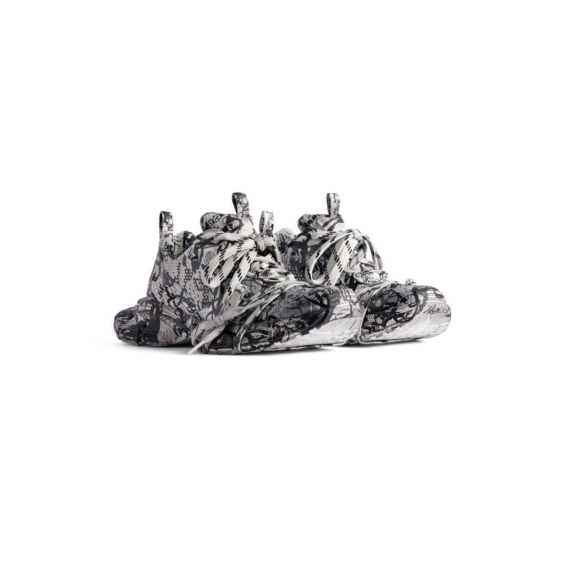 Balenciaga o1la1rc1a0925 3XL Extreme Graffiti Sneakers in Black/White Size US 6 / IT 36 - 2 Thumbnail