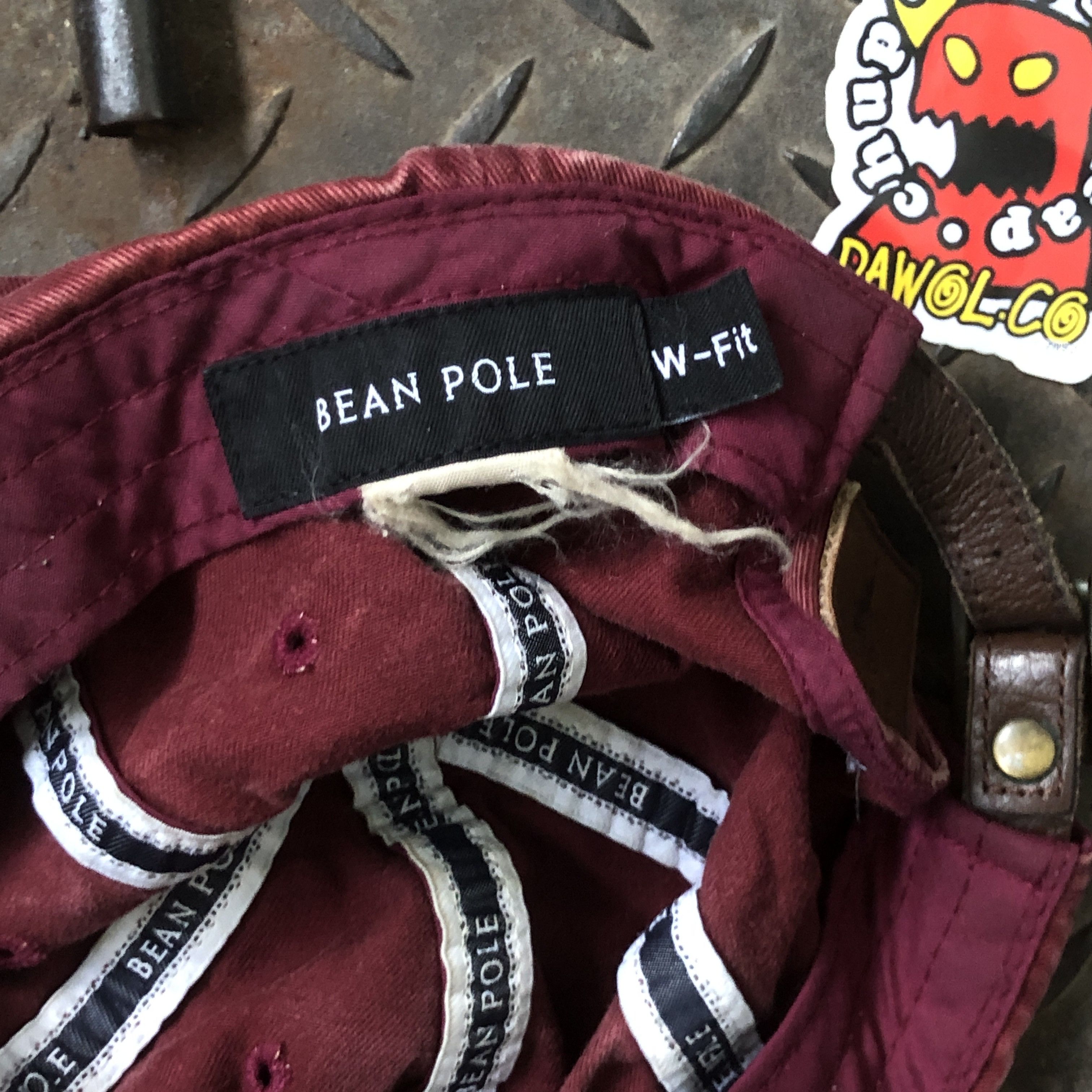 Polo Ralph Lauren Vintage Bean Pole Big Logo Maroon Sunfaded Hat Size ONE SIZE - 7 Thumbnail