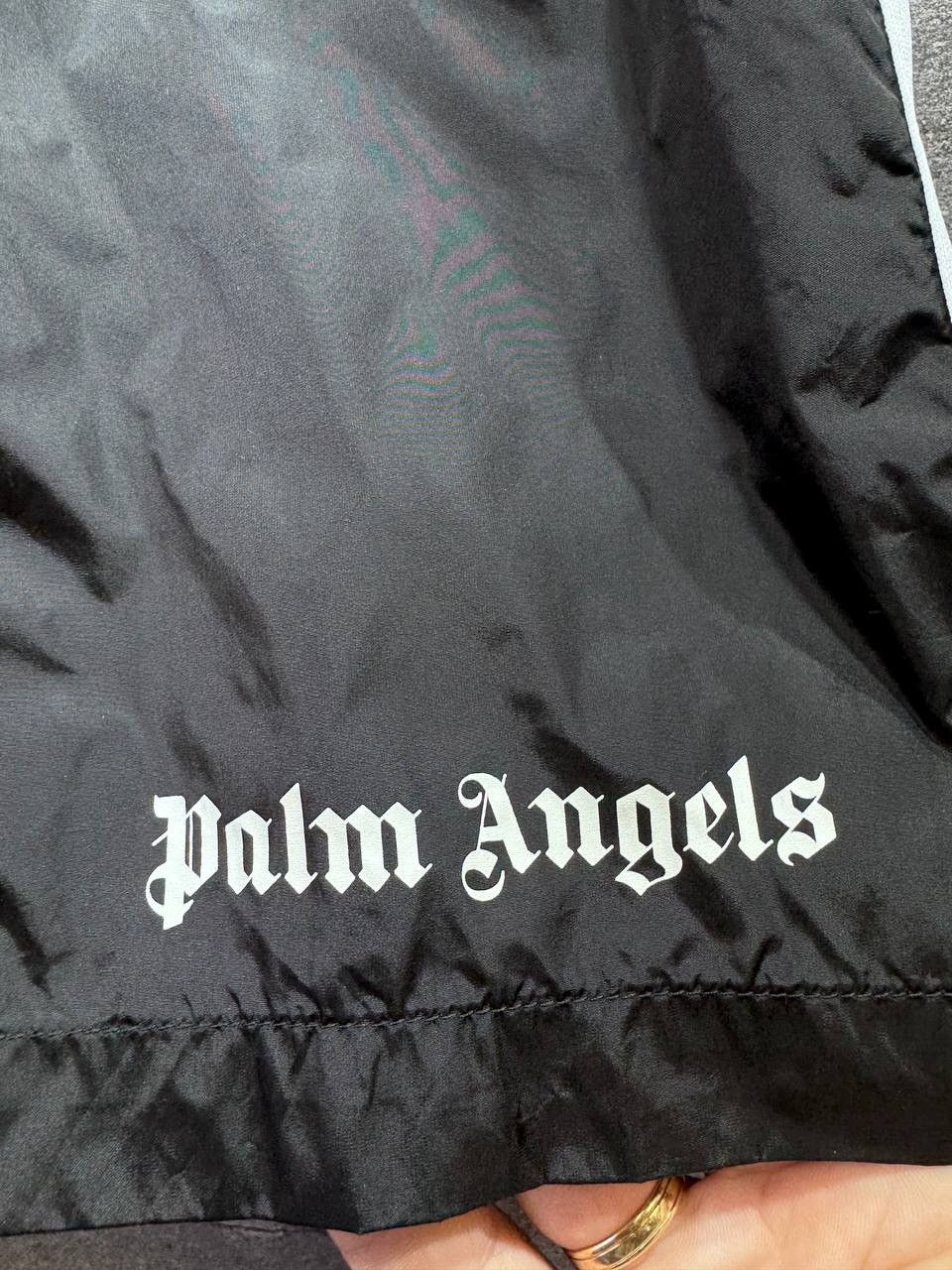 Palm Angels Palm Angels Mid Length Logo Print Swim Shorts Men’s Black Size US 32 / EU 48 - 3 Thumbnail
