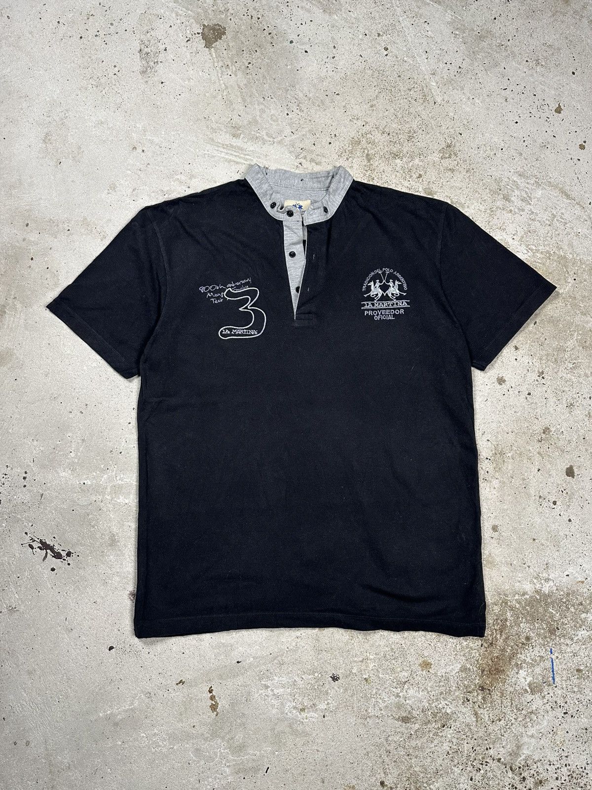 La Martina Vintage Y2K La Martina Argentina Black Polo Tee Size US XL / EU 56 / 4 - 1 Thumbnail
