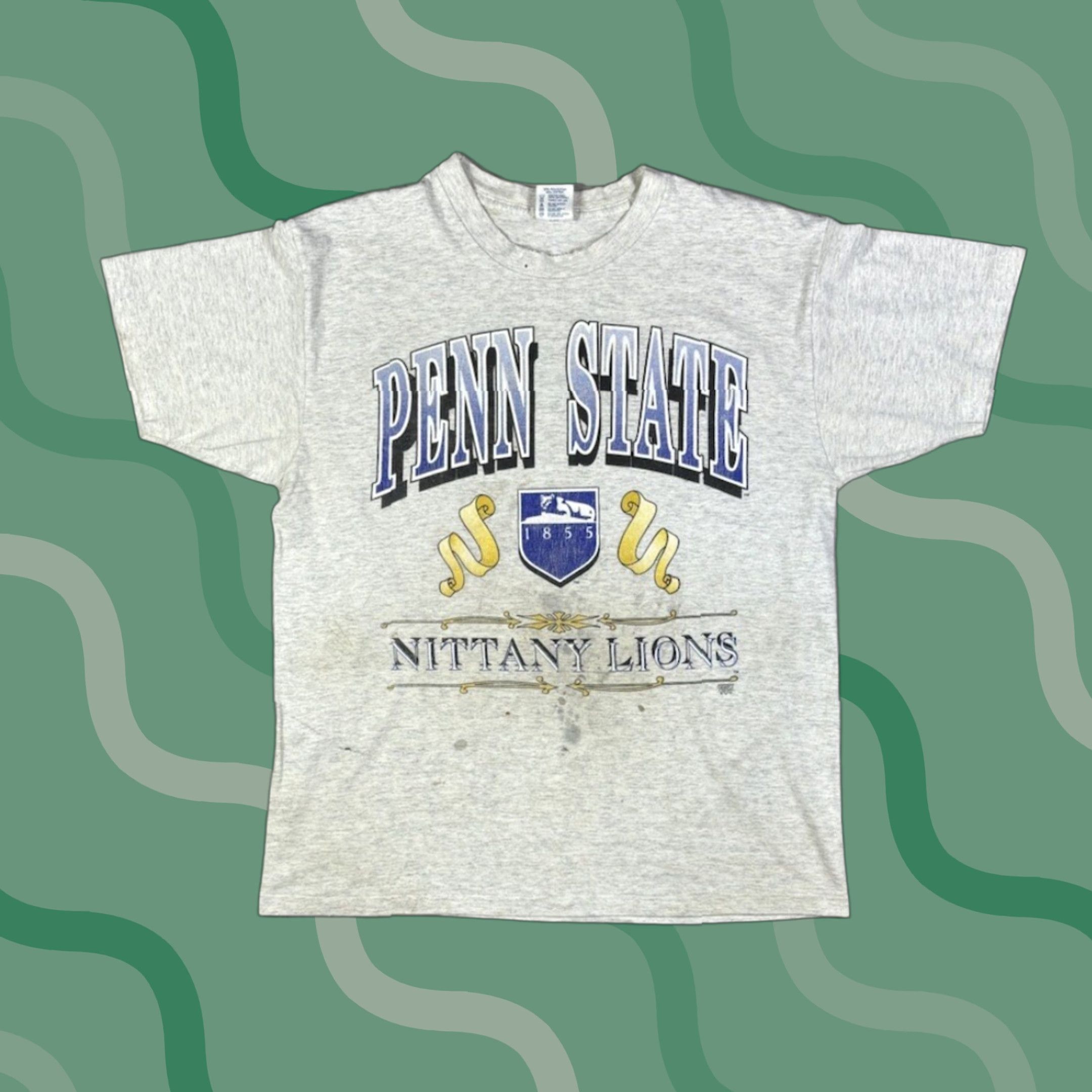 Delta VINTAGE Penn State University T Shirt L Men Gray 90s University Sports Graphic Print Short Sleeve Crew Neck Cotton Delta Size L Mens Size US L / EU 52-54 / 3 - 1 Thumbnail