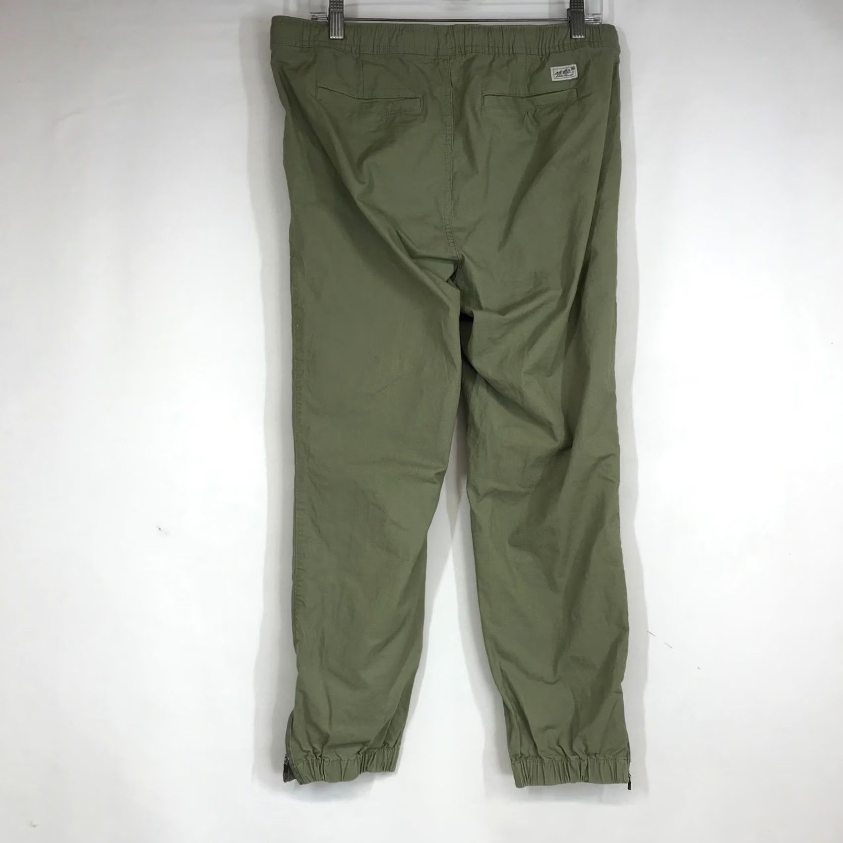Eddie Bauer Eddie Bauer Women Olive Green Cargo Jogger Pants Drawstring Zip Ankles Size 8 Size 30" / US 8 / IT 44 - 4 Thumbnail