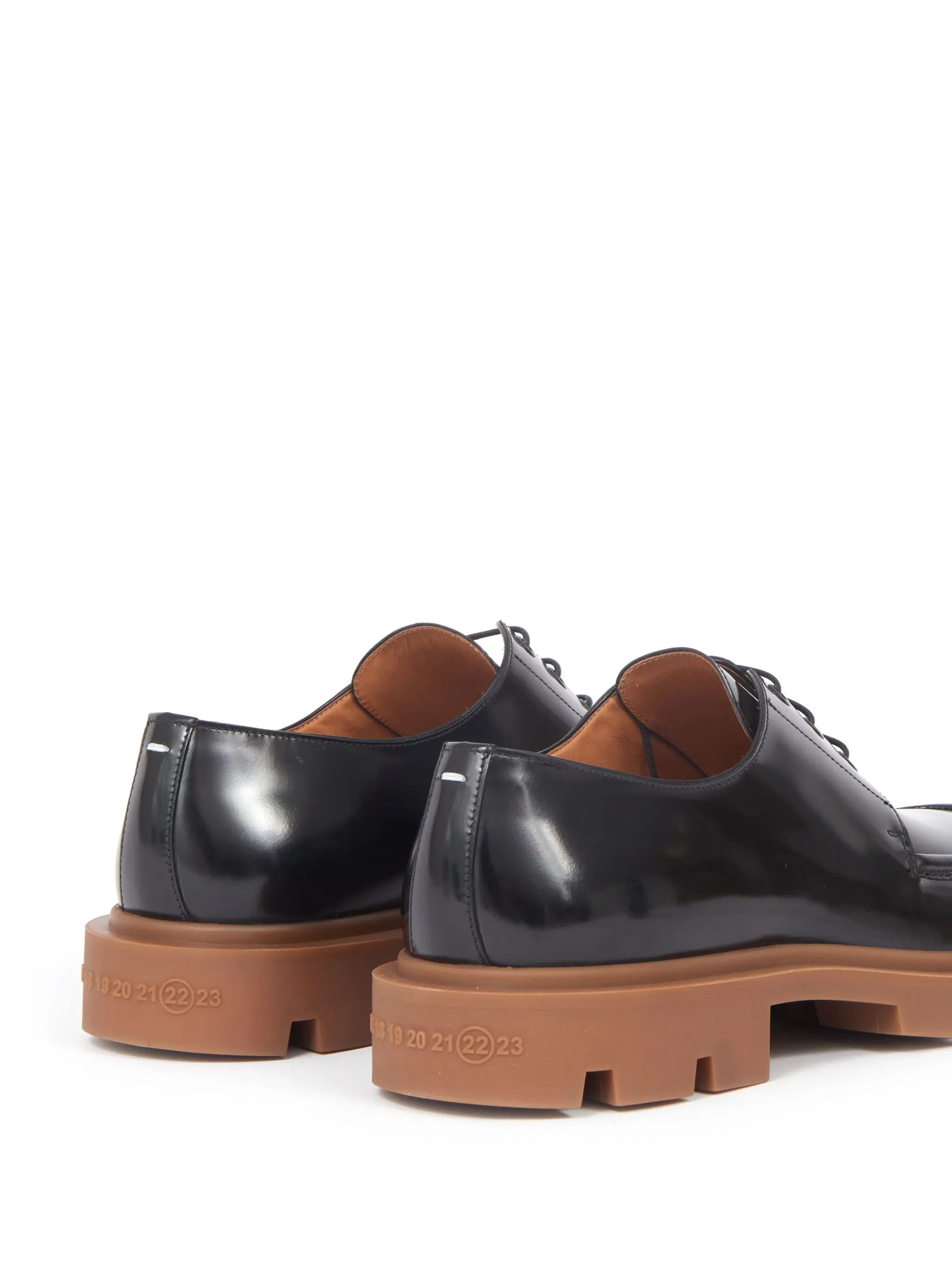 Maison Margiela o1w1db10625 Ivy Derby Shoes in Black/Honey Size US 12 / EU 45 - 4 Thumbnail