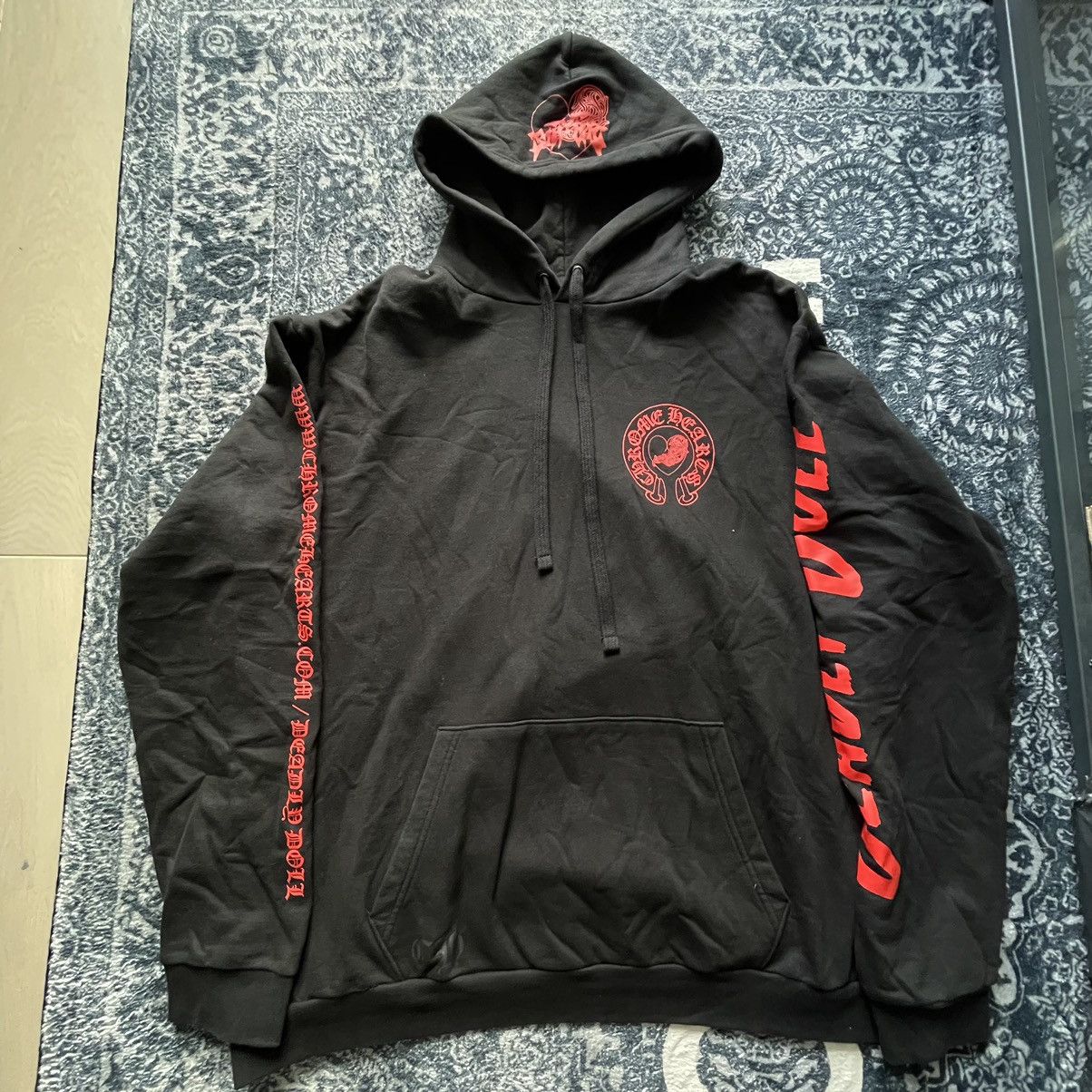 Chrome Hearts Deadly Doll Black and Red Hoodie XXL