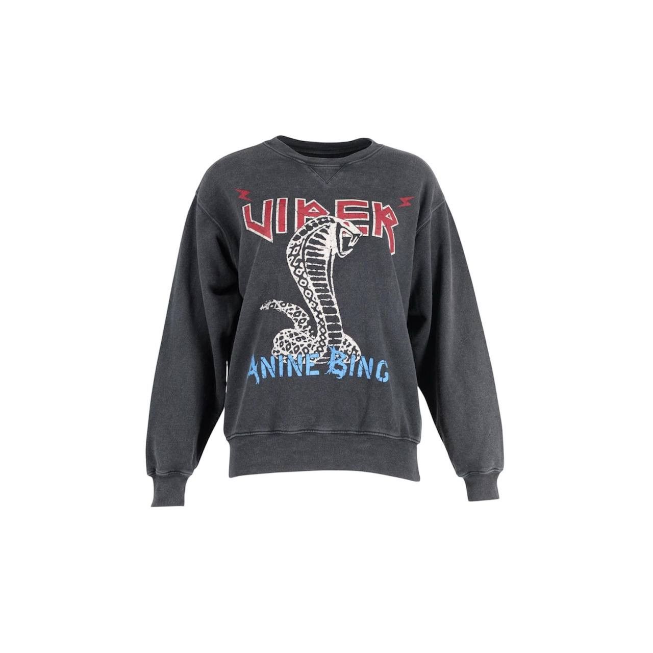 AMINE BING “VIPER” COBRA LOGO FADED WOMAN SWEATSHIRT SIZE XS