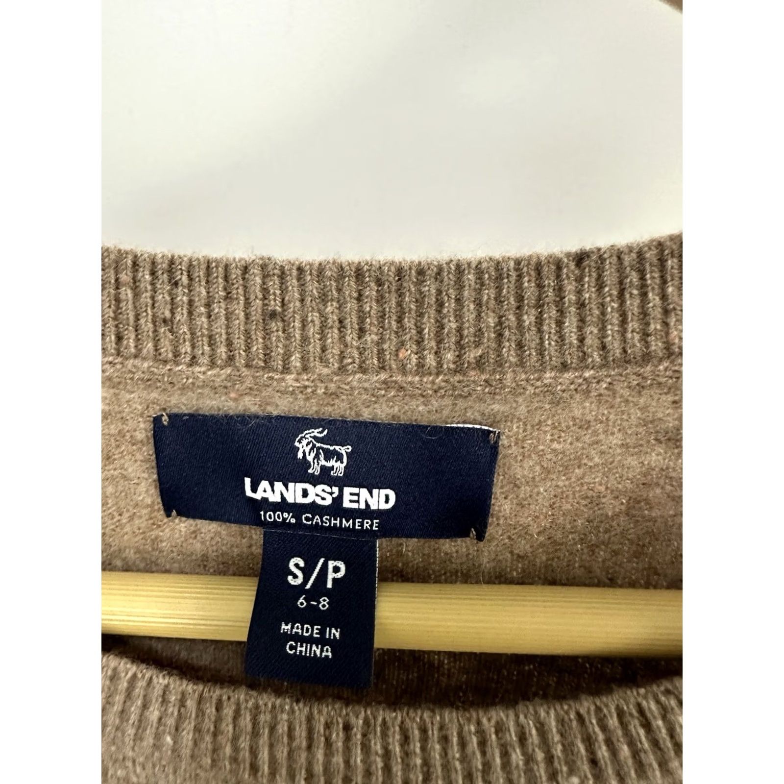 Lands' End Lands' End Women's Cashmere Heather Brown Pullover Light Sweater Top Size S Size S / US 4 / IT 40 - 3 Thumbnail