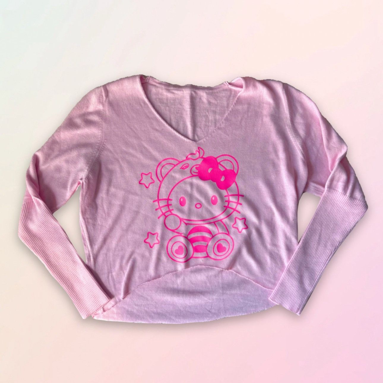 Vintage Carebear X Kitty, Vintage Oversized Cashmere Sweater Size ONE SIZE - 2 Thumbnail