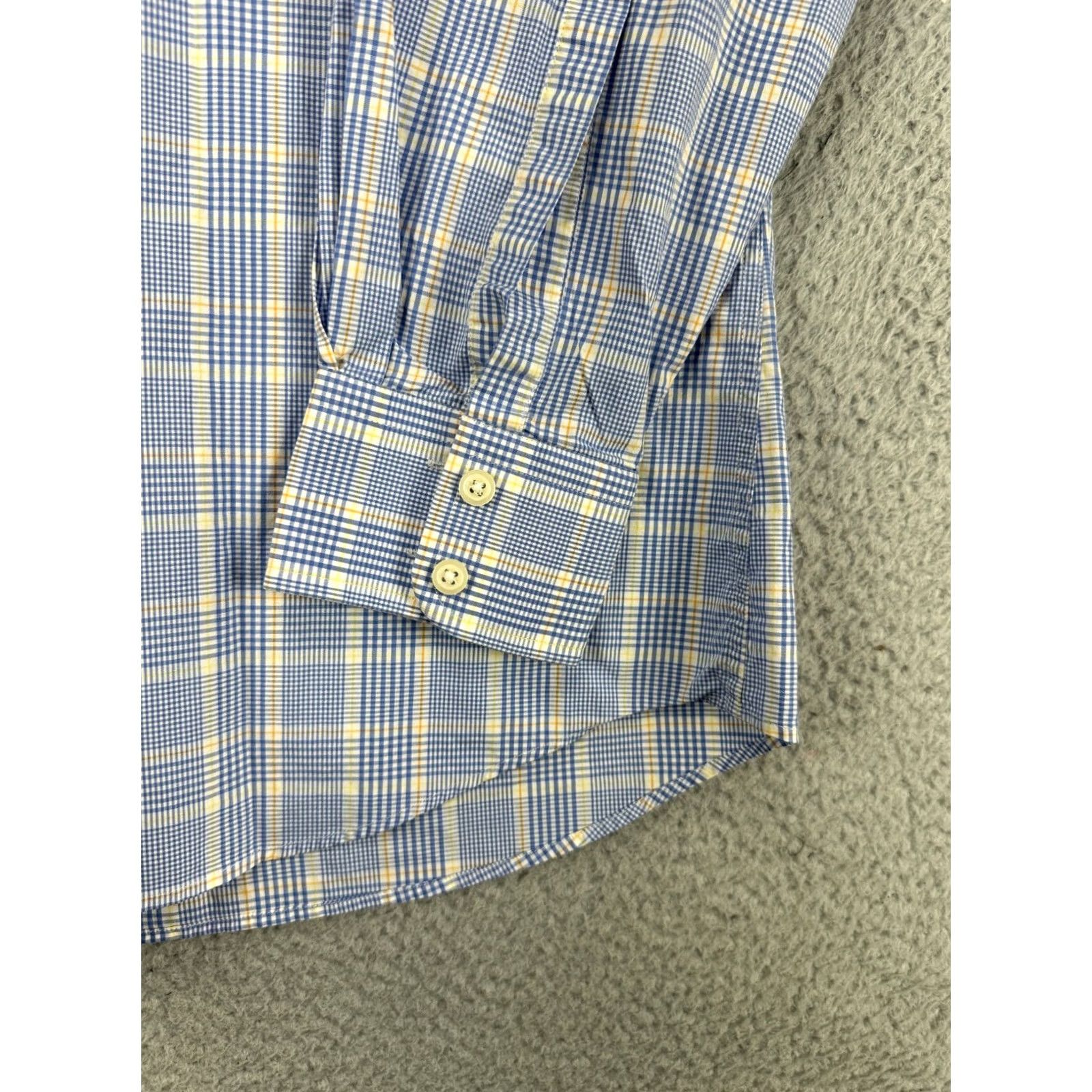 Charles Tyrwhitt Charles Tyrwhitt Shirt Mens 16.5-34 Jermyn Street Blue Glen Check Dress Slim Fit Shirt Size 42R - 7 Thumbnail