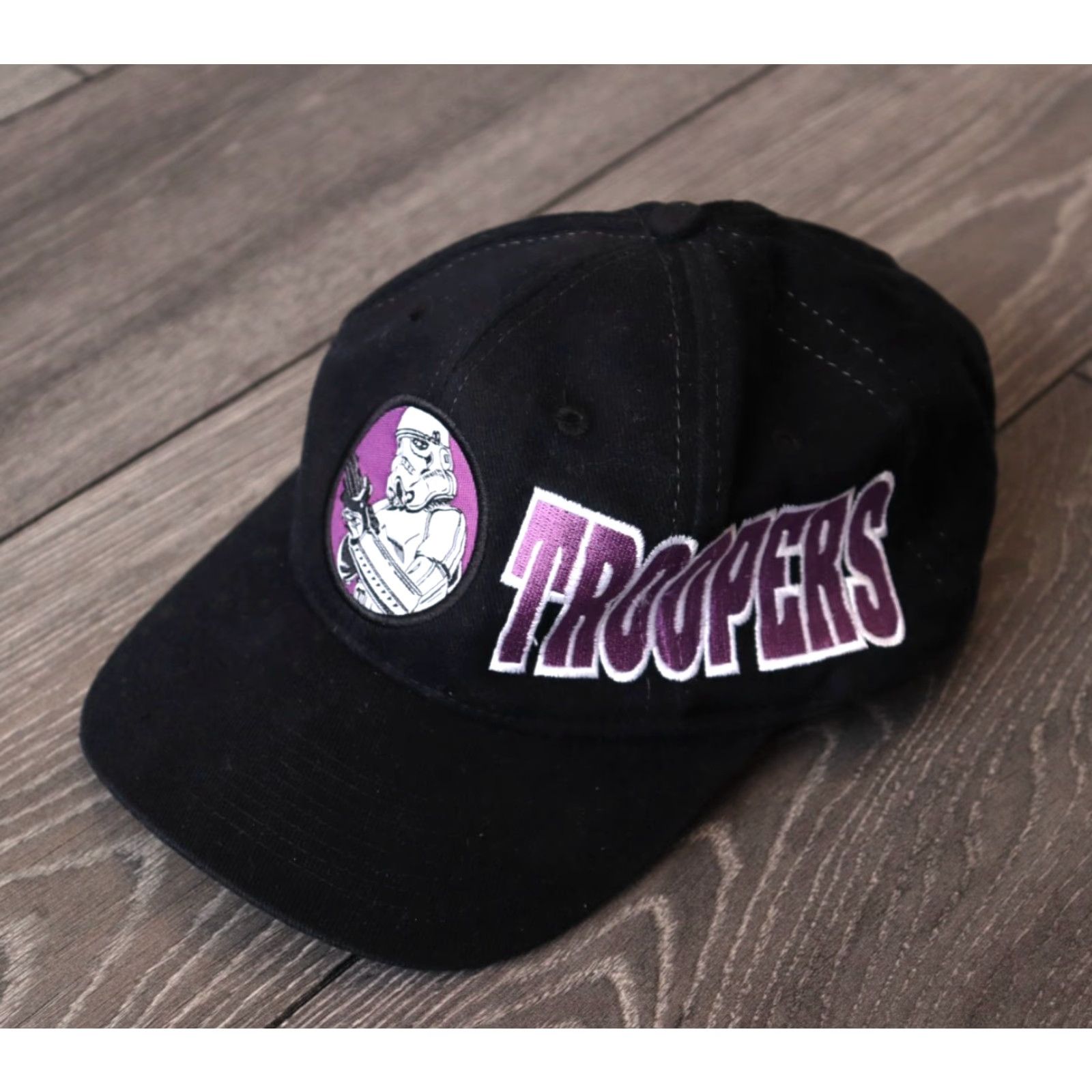 Star Wars VINTAGE STAR WARS STORM TROOPER SNAPBACK HAT CAP UNISEX ONE SIZE BLACK 90s LUCASFILM 1997 Cap01 Size ONE SIZE - 2 Thumbnail
