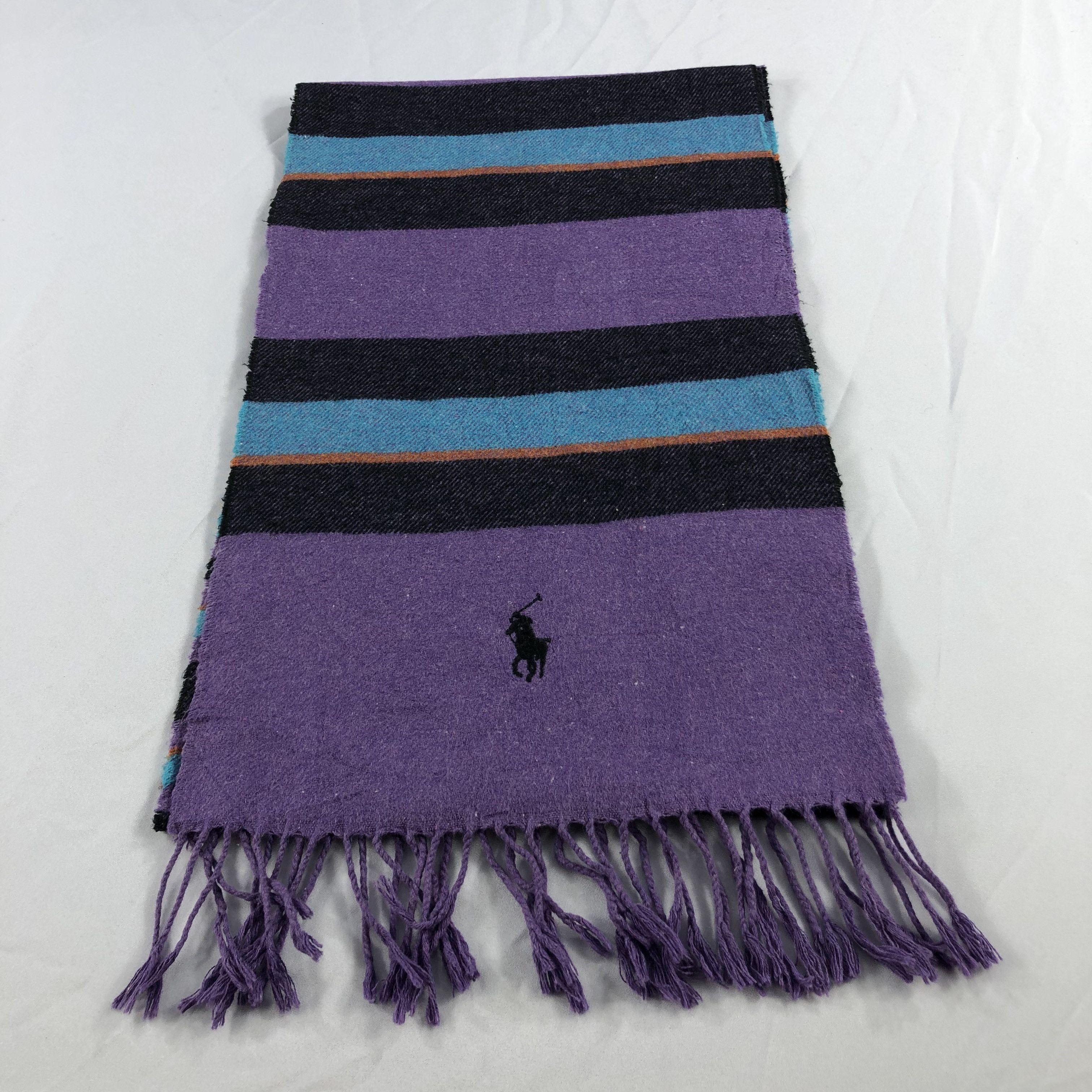 Polo Ralph Lauren Polo Ralph Lauren Striped Cotton Muffler Scarf V910 Size ONE SIZE - 2 Thumbnail