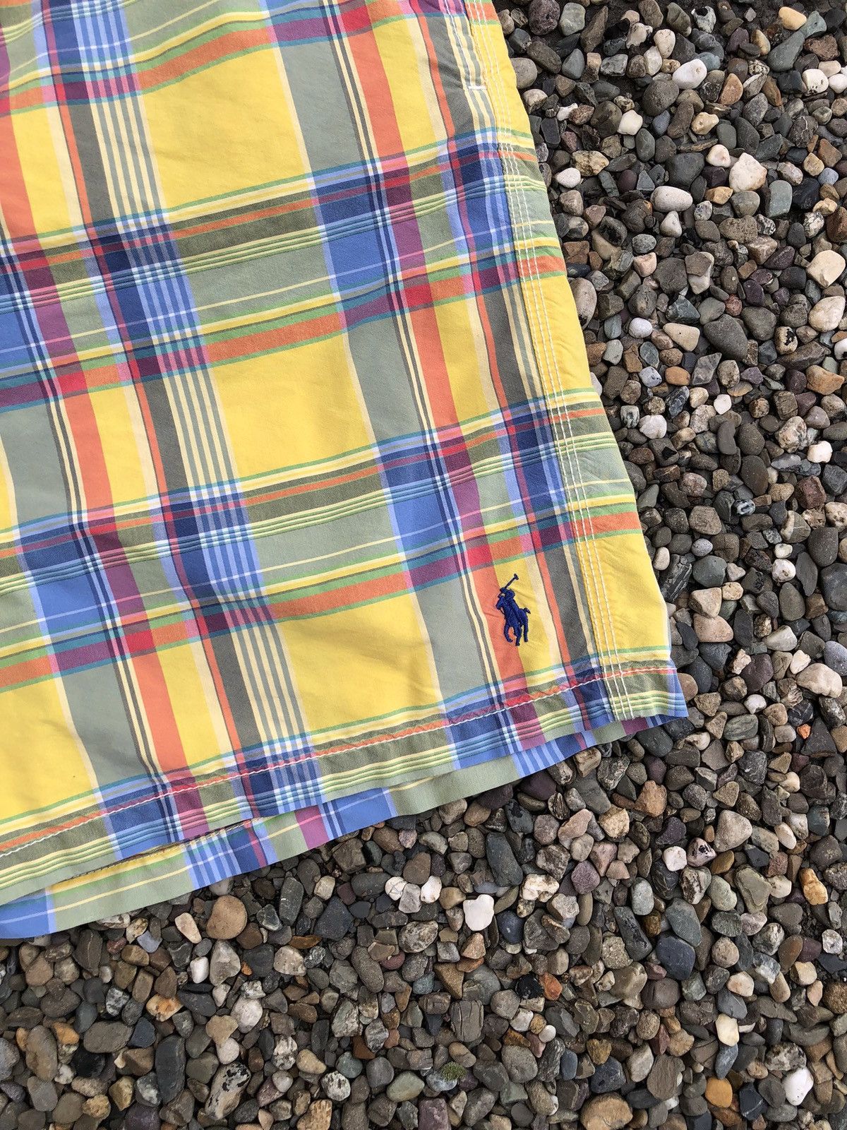 Polo Ralph Lauren Vintage Polo Ralph Lauren Plaid Cargo Pocket Swim Trunks Size US 34 / EU 50 - 3 Thumbnail