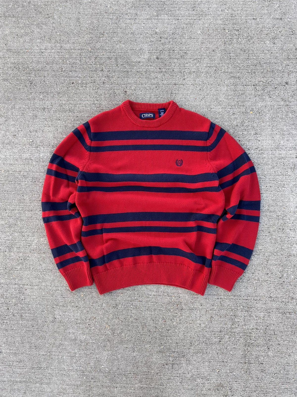Chaps striped sweater sale