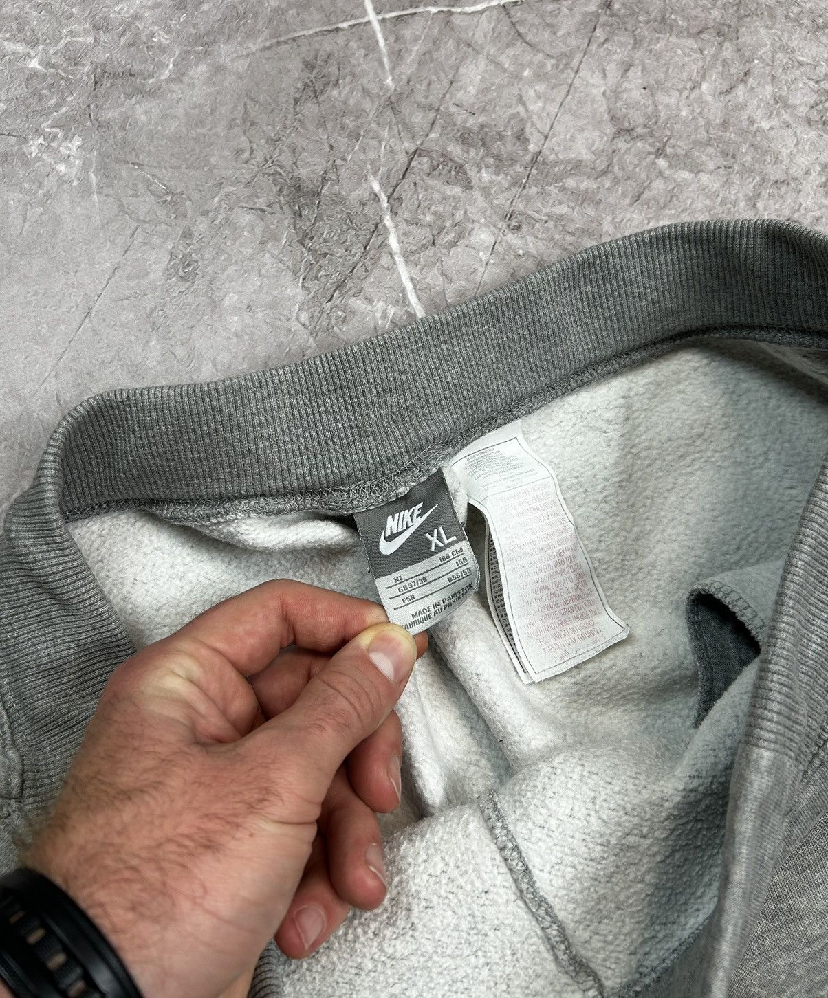 Nike × Vintage Vintage Y2K gray Nike baggy cotton sweatpants size XL Size US 34 / EU 50 - 5 Thumbnail