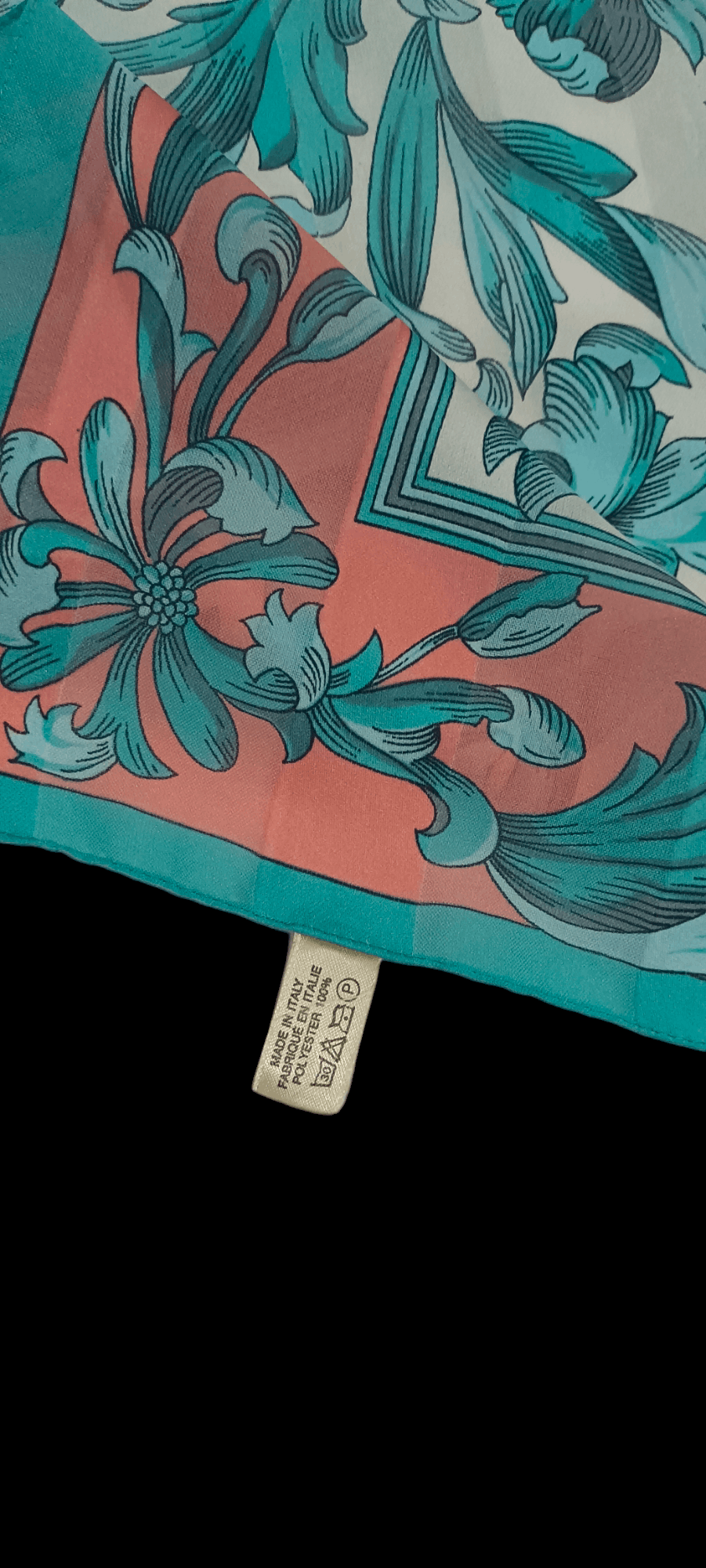 Vintage Foulard Floral Scarf-A hidden treasure of Italy Size ONE SIZE - 3 Thumbnail