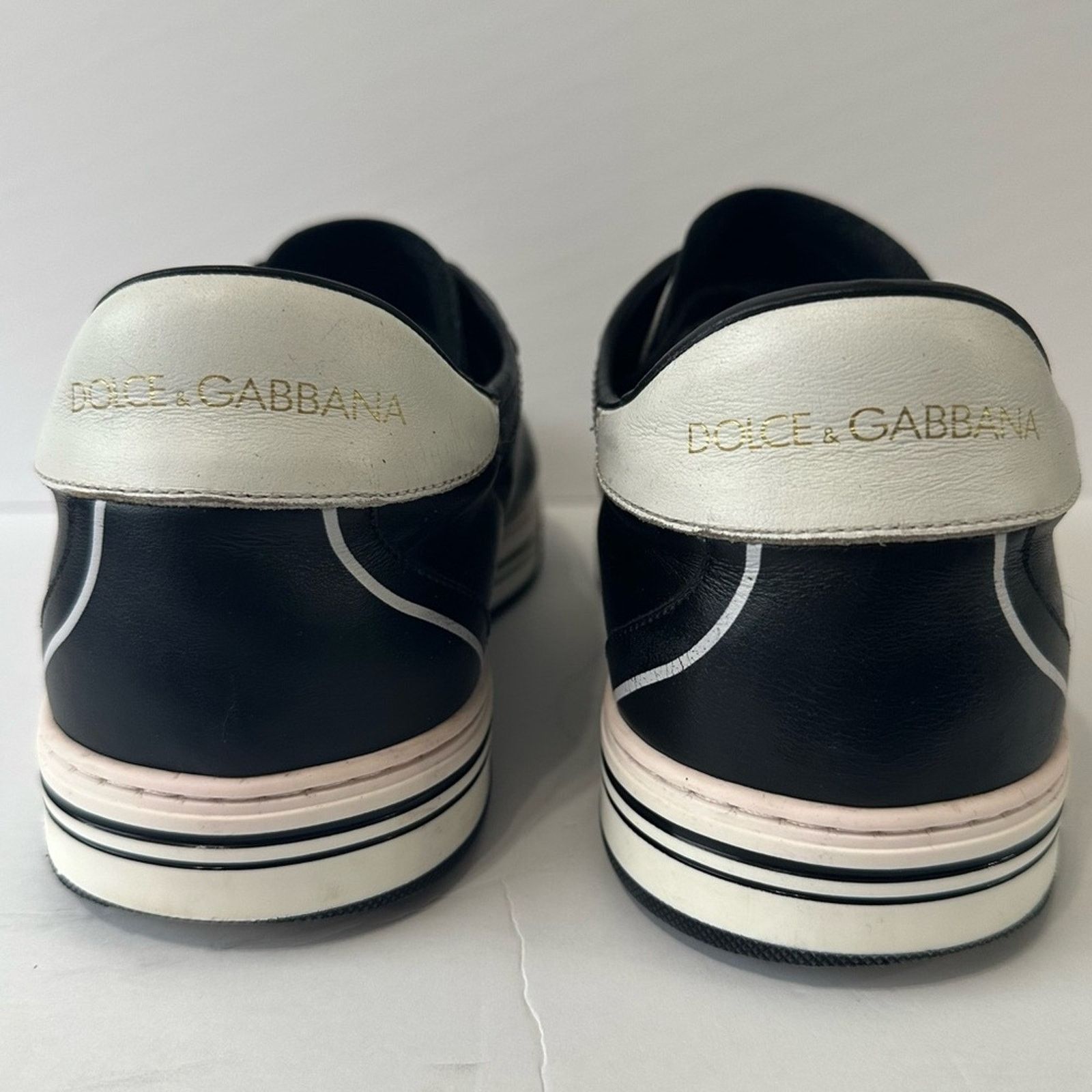 Dolce & Gabbana Roma Low Top Sneakers size US 11 Black Leather Milano Crown Size US 11 / EU 44 - 6 Thumbnail