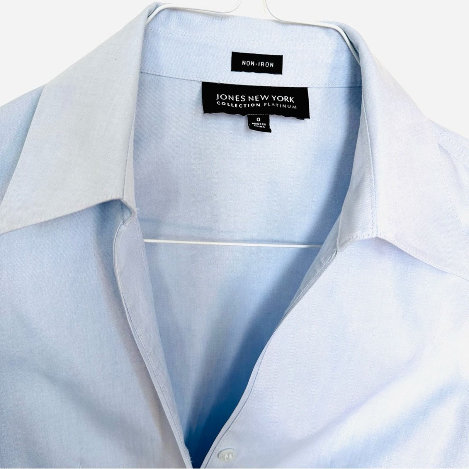 Jones New York JONES NEW YORK Light Baby Blue Button Down Blouse Shirt Top Size XS / US 0-2 / IT 36-38 - 10 Thumbnail