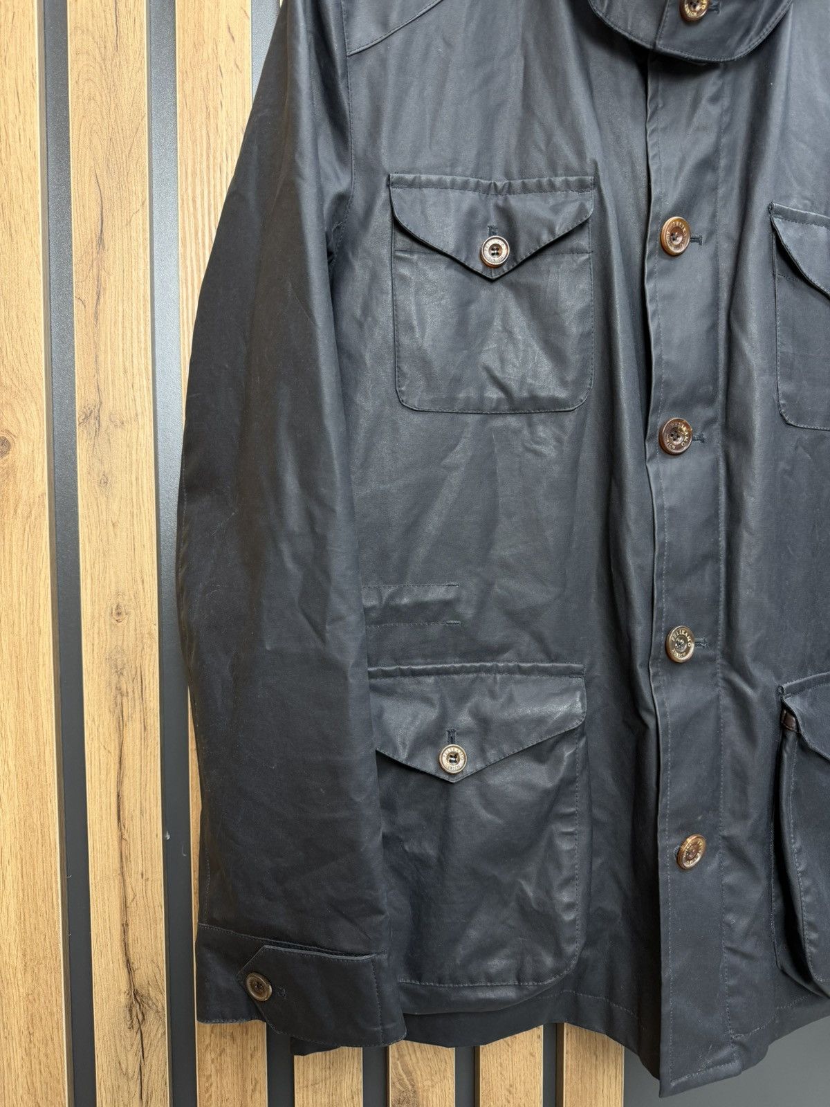 Other Pelikamo Zurich Waxed Hooded Jacket Navy Size 48 Size US M / EU 48-50 / 2 - 6 Thumbnail