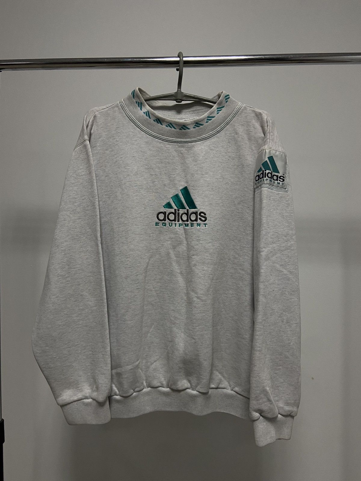 Adidas × Vintage Adidas Equipment Vintage big Logo Sweatshirt oversize Size US S / EU 44-46 / 1 - 1 Thumbnail