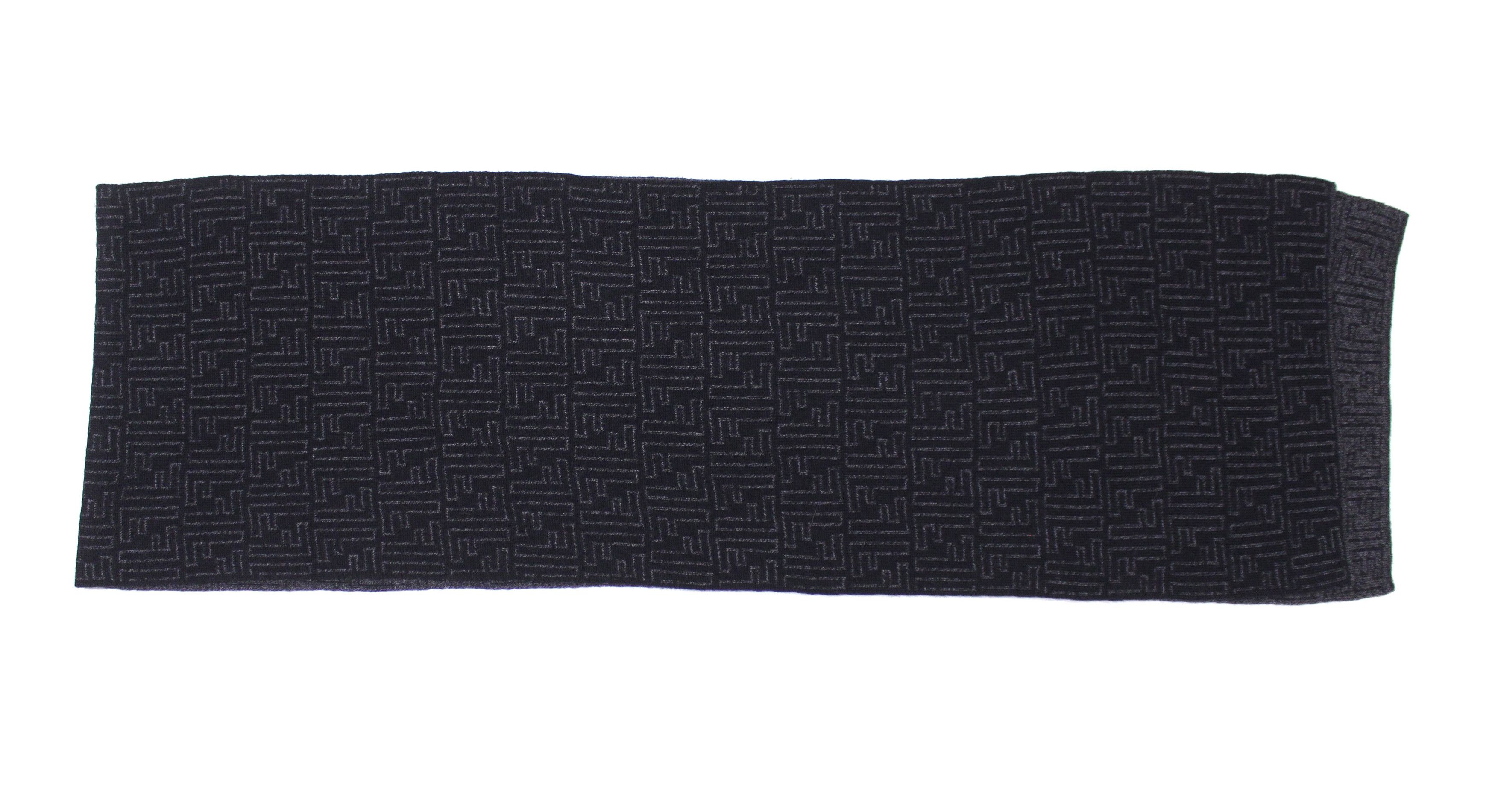 Fendi FF Monogram Wool Scarf Size ONE SIZE - 5 Thumbnail