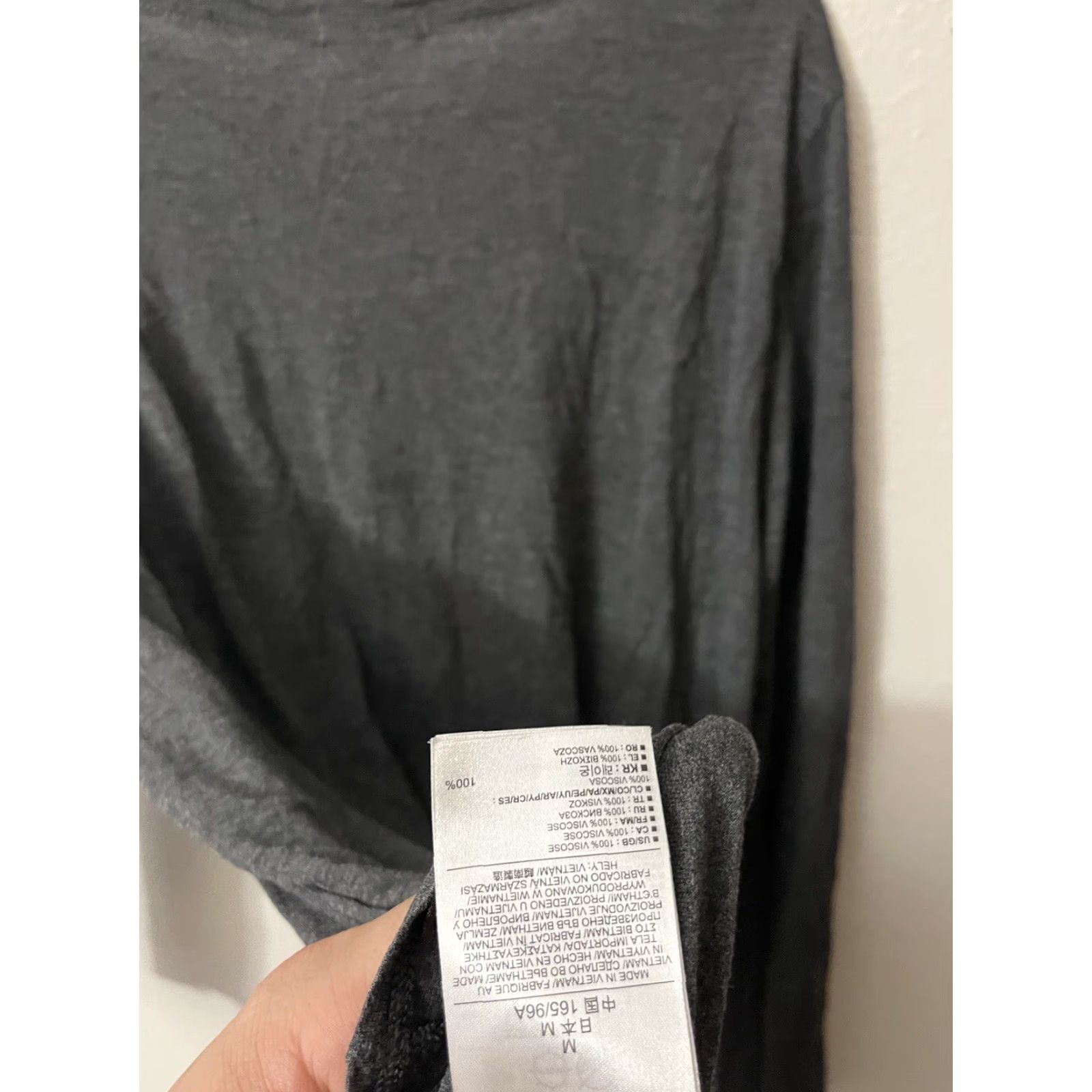 Gap Gap Women's Sweater Long Sleeve Gray Viscose Scoop Neck Pullover, Size M, Stretch, Regular Fit Size M / US 6-8 / IT 42-44 - 4 Thumbnail