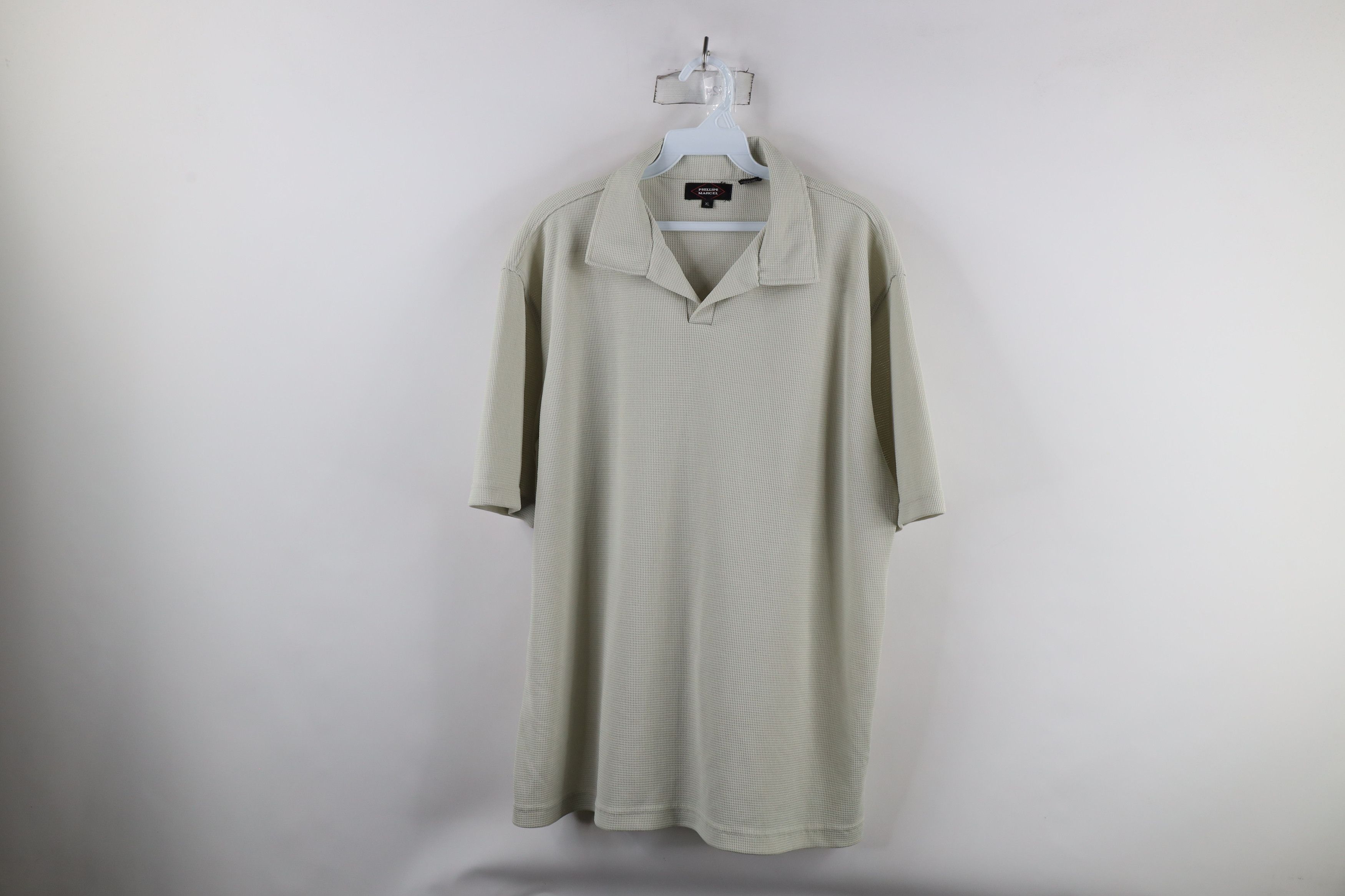 Vintage Vintage 90s Streetwear Waffle Knit Collared Golf Polo Shirt Size US XL / EU 56 / 4 - 1 Thumbnail