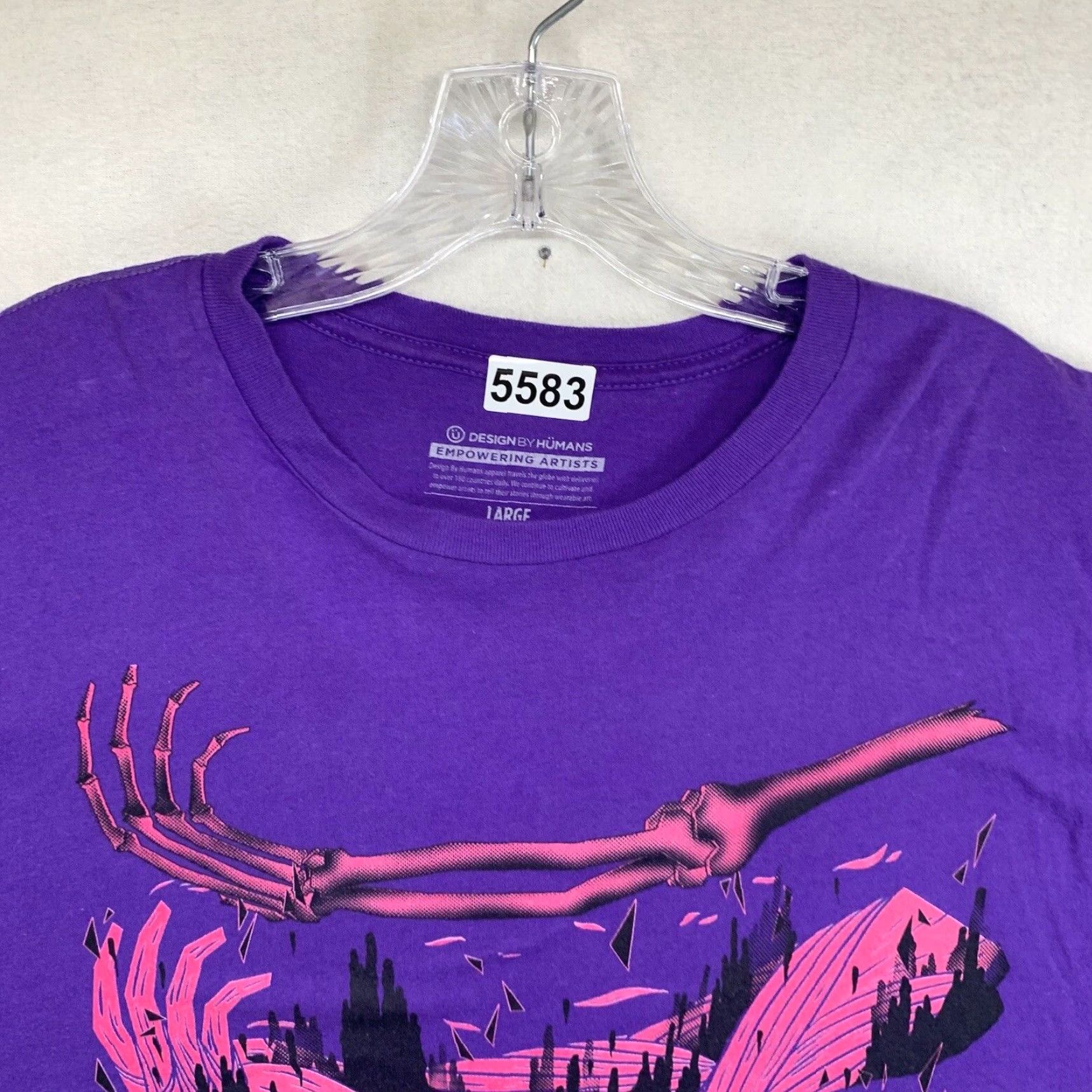 Vintage VINTAGE Design By Humans T-Shirt Men Medium Purple Art Graphic Digital Casual Size US M / EU 48-50 / 2 - 4 Thumbnail