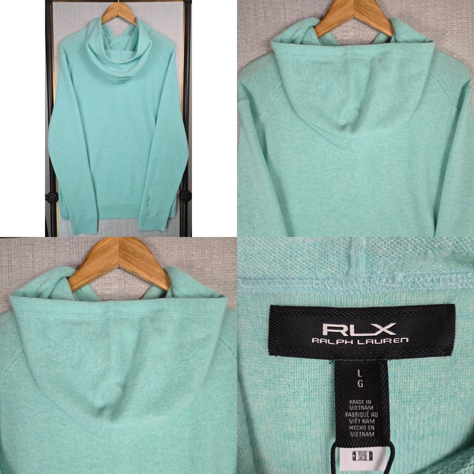 RLX Ralph Lauren RLX Ralph Lauren Mens Large Turquoise Golf Sweater - 100% Cashmere - Size - New With Tags Size US L / EU 52-54 / 3 - 8 Thumbnail