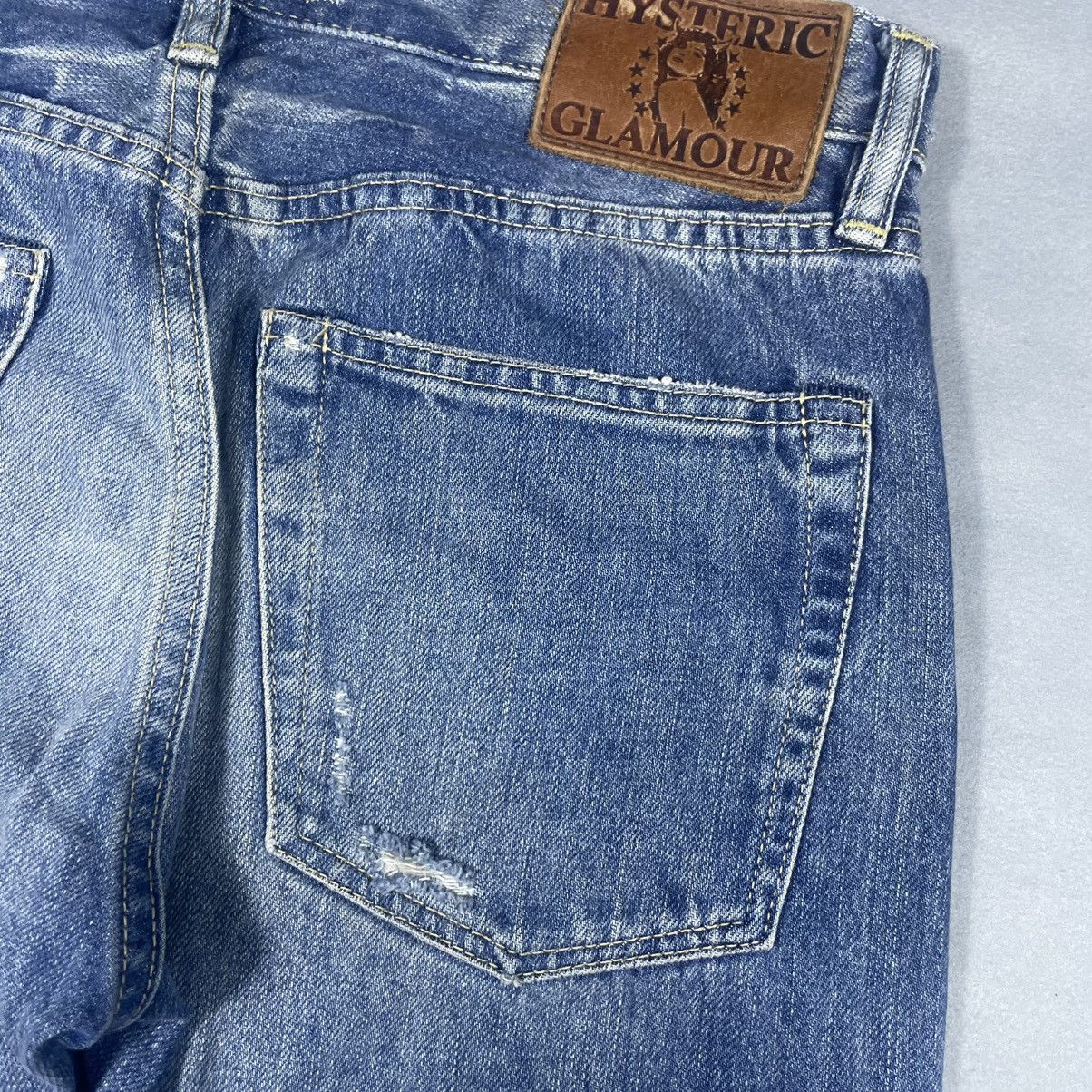 Hysteric Glamour processing straight denim pants indigo blue series Size US 29 - 15 Thumbnail