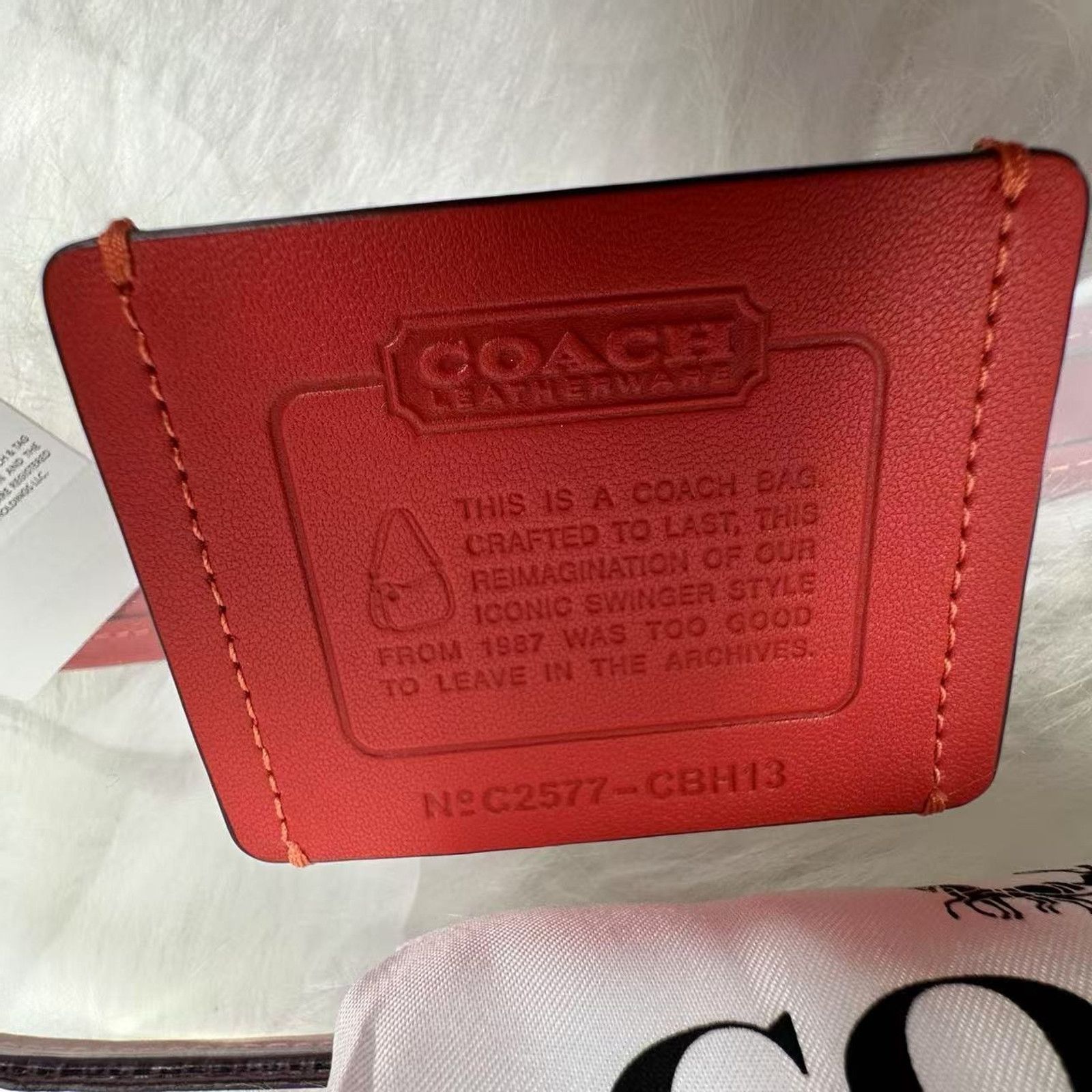 Coach Coach Stadium Swinger Crossbody Clear PVC Dust Bag CBH13 Red Size ONE SIZE - 9 Thumbnail