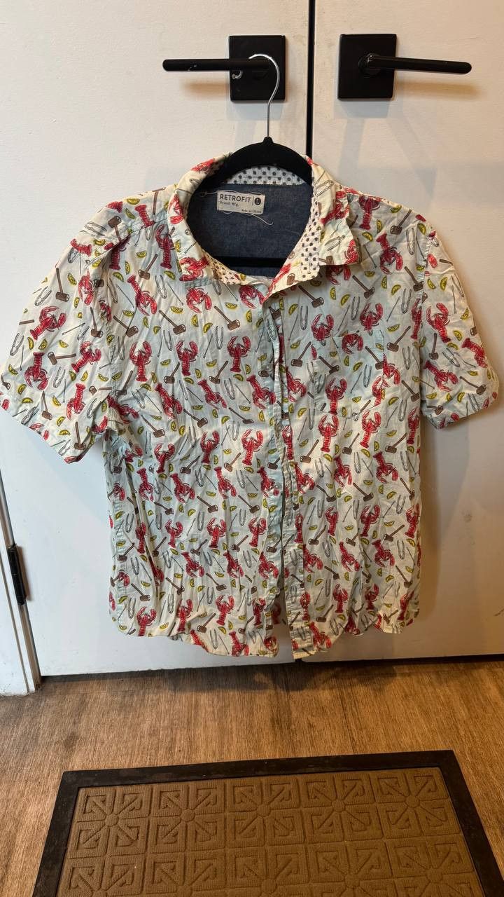 Retrofit Retrofit Brand Mfg Lobster Print Button Down Shirt Size L Size US L / EU 52-54 / 3 - 7 Thumbnail