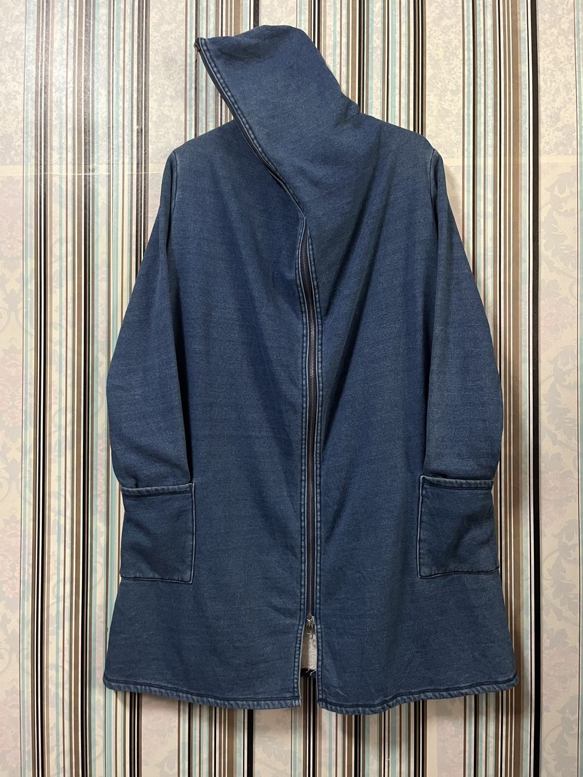 Katharine Hamnett London 1990s full zipped indigo dyed sweats #F4 Size M / US 6-8 / IT 42-44 - 3 Thumbnail