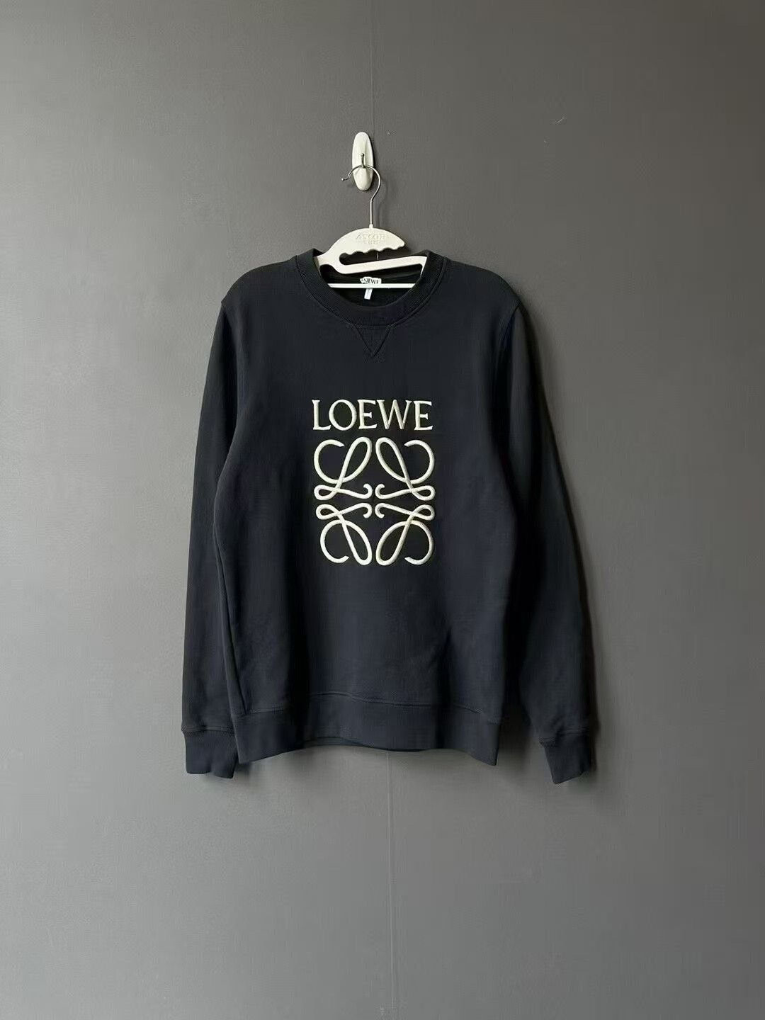loewe navy blue embroidered sweatshirt