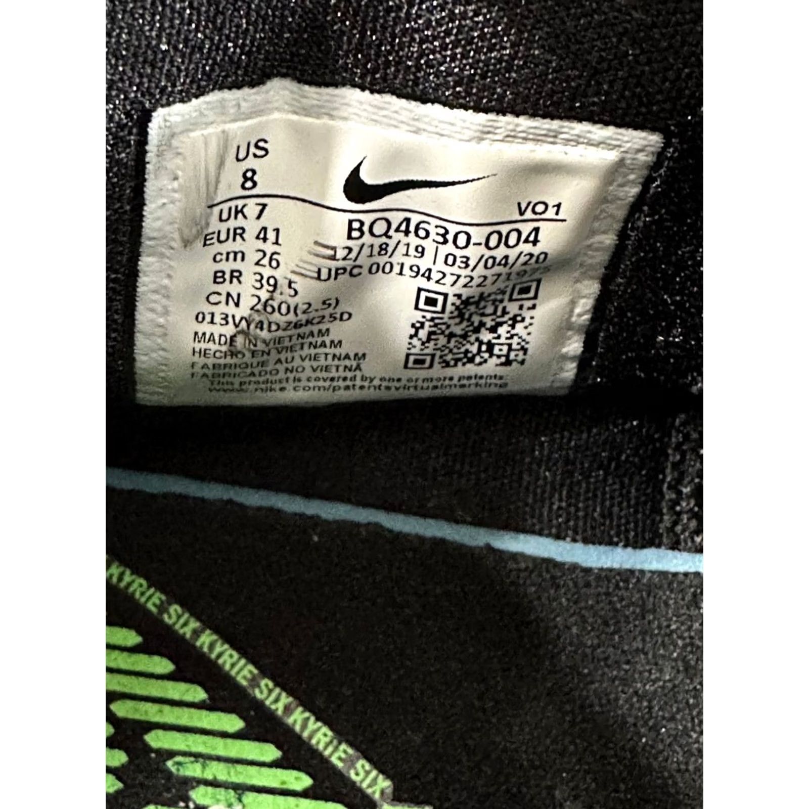 Nike Nike Kyrie 6 'Shutter Shades' Black Men's Size 8 BQ4630-004 Size US 8 / EU 41 - 8 Thumbnail