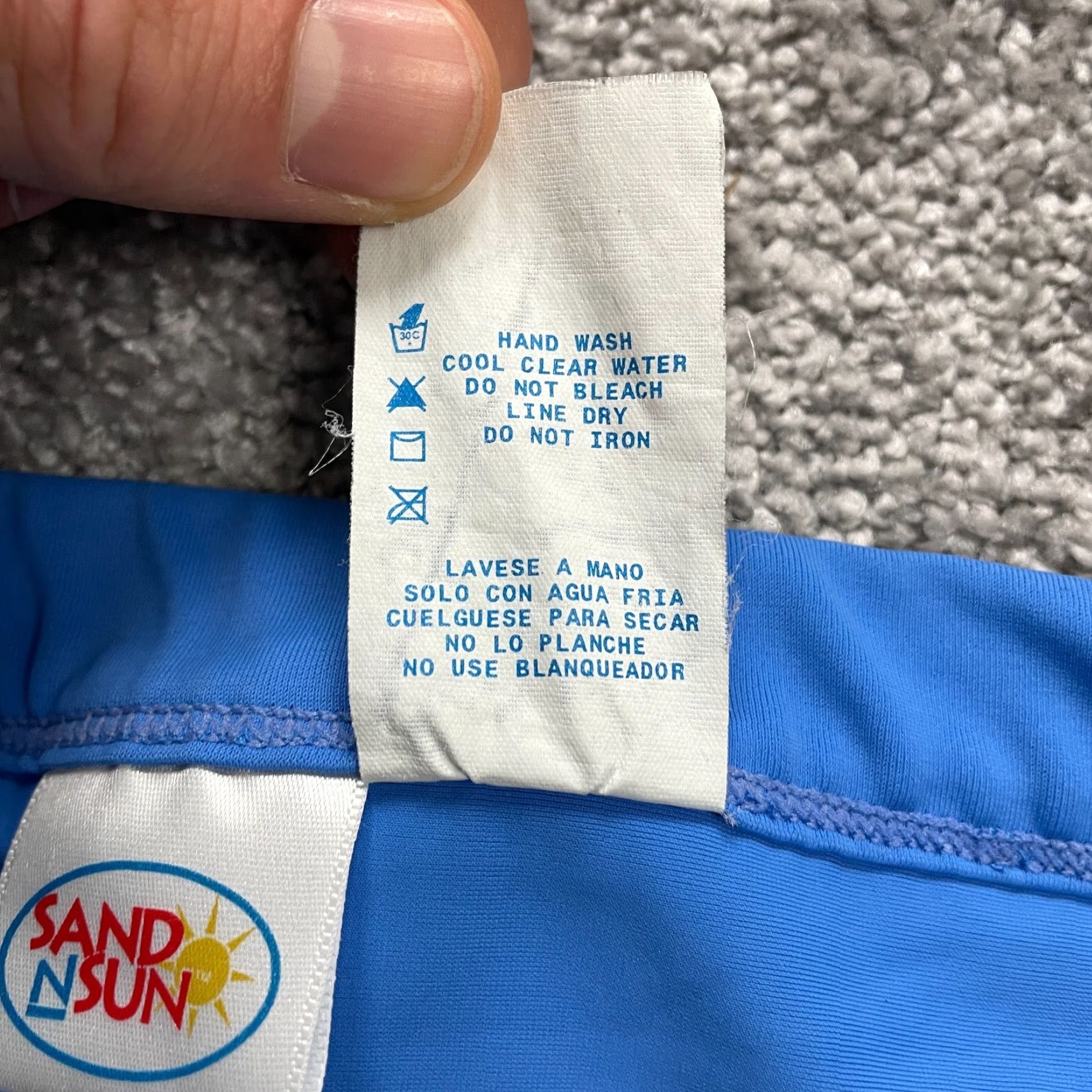 Vintage Sand N Sun Bikini Bottom Women's Medium Solid Blue Nylon with Buttons Beach Size 32" / US 10 / IT 46 - 7 Thumbnail