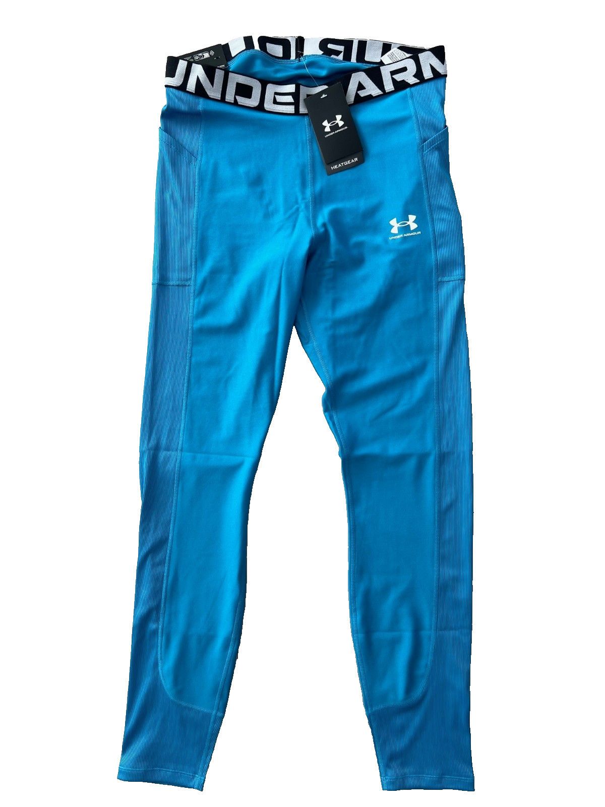 Under Armour Under Armour 1388693 Heat Gear Rib Leggings Blue ( L ) Size 36" / US 14 / IT 50 - 3 Thumbnail