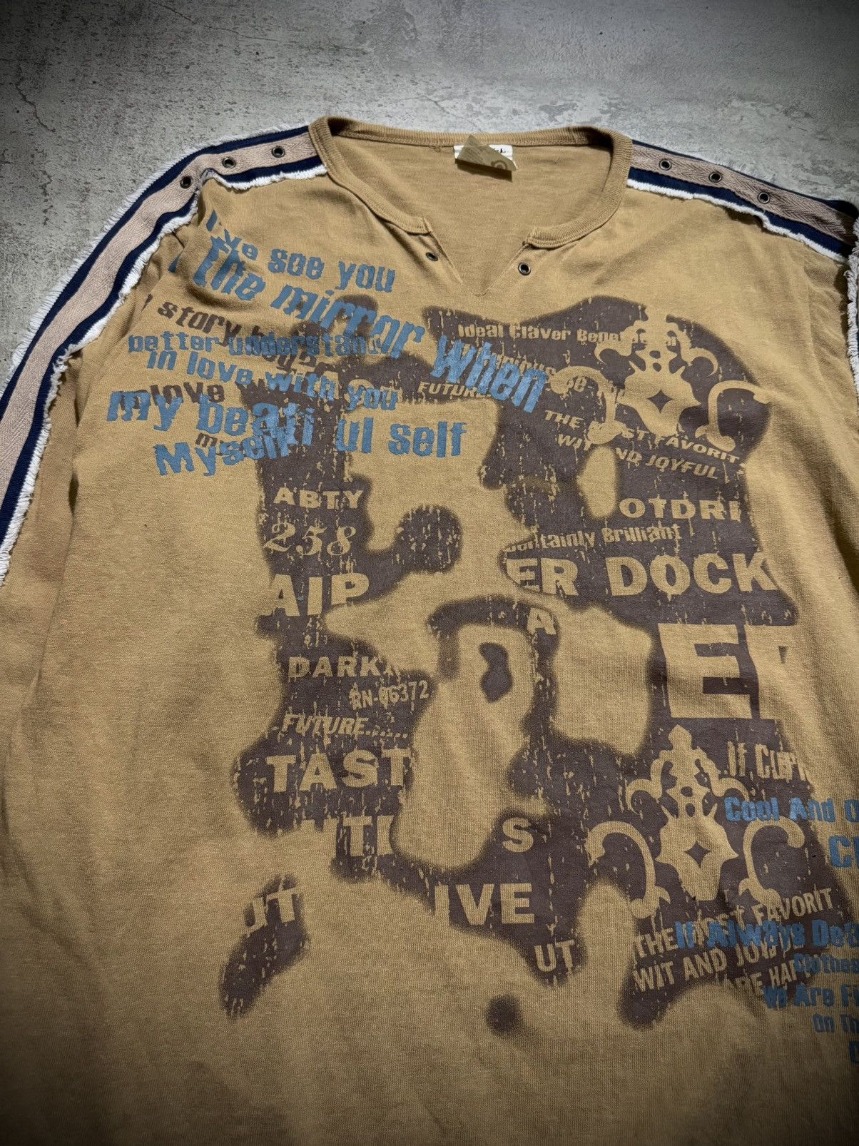 Hysteric Glamour Y2k Vintage jeans poem double layer longsleeve Size US M / EU 48-50 / 2 - 3 Thumbnail