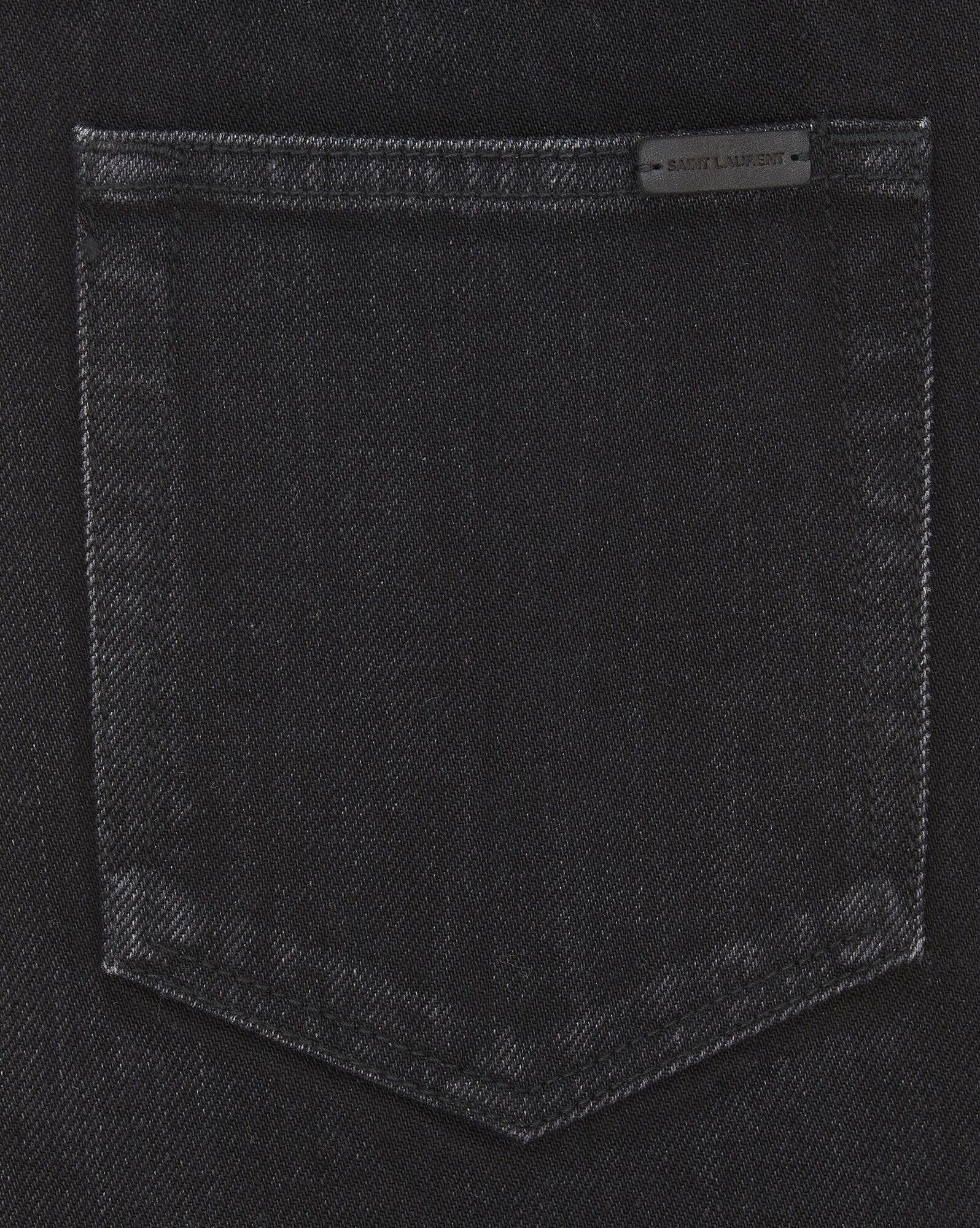 Saint Laurent Paris o1s1wg110125 730605 70's Flared Jeans in Black Size US 27 - 4 Thumbnail