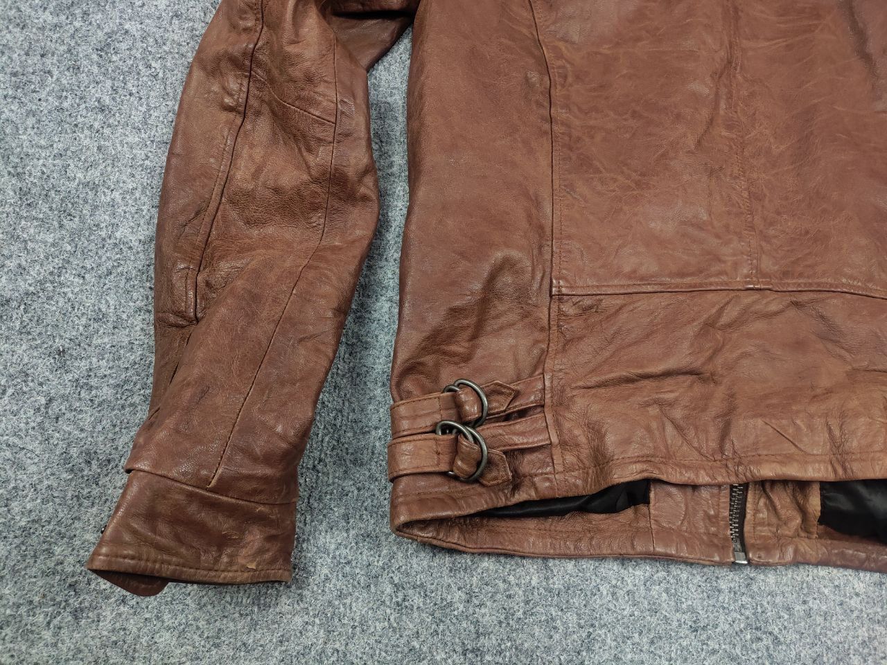 Jack & Jones Vintage jack & jones cognan Perfect Leather brown jacket Size US S / EU 44-46 / 1 - 8 Thumbnail