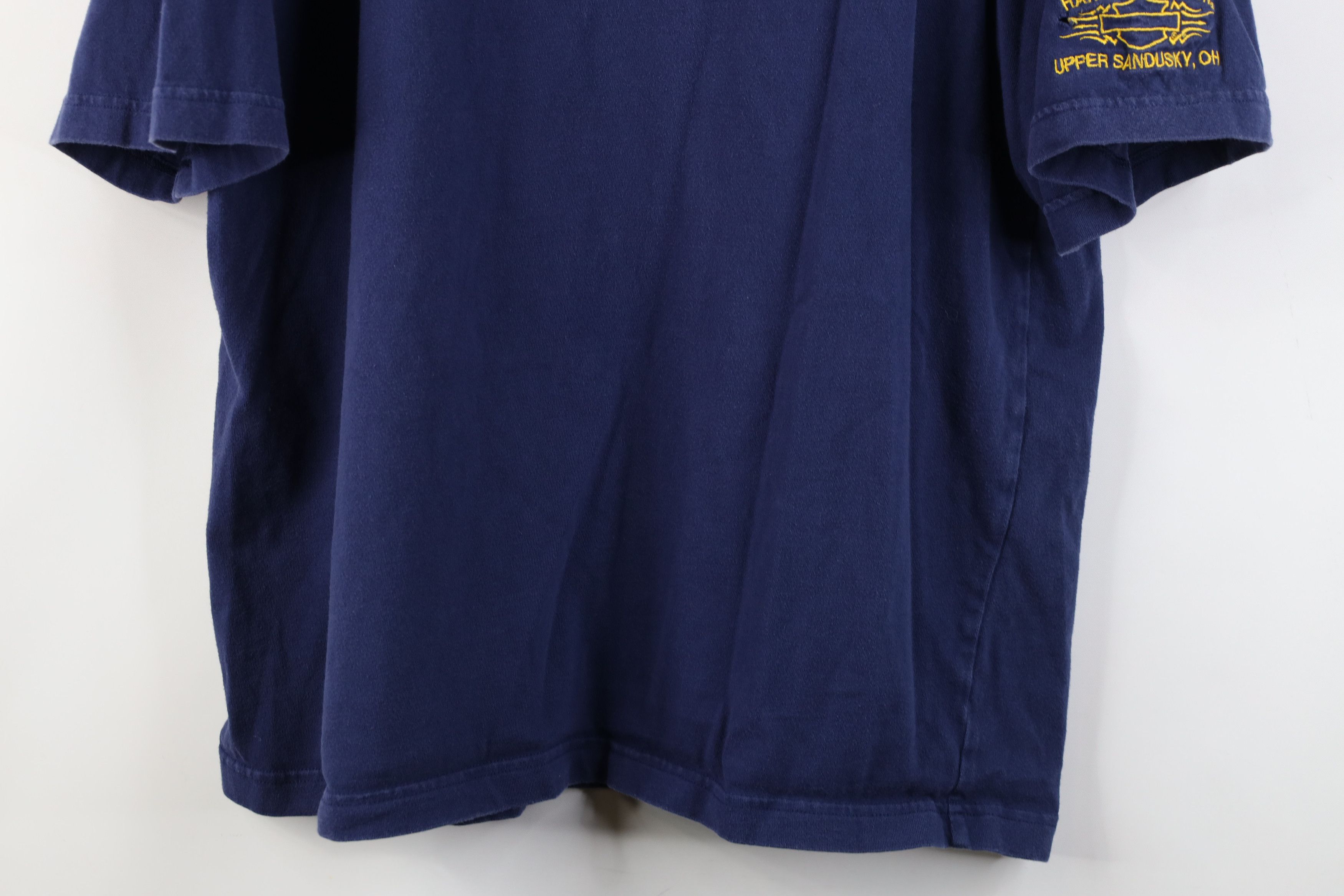Harley Davidson Vintage Y2K Harley Davidson Spell Out Fire Flames T-Shirt Size US L / EU 52-54 / 3 - 3 Thumbnail