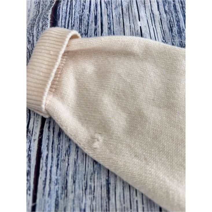 Vintage Vintage BERK 100% Cashmere Cream Knit Button-Up Cardigan Size L / US 10 / IT 46 - 6 Thumbnail